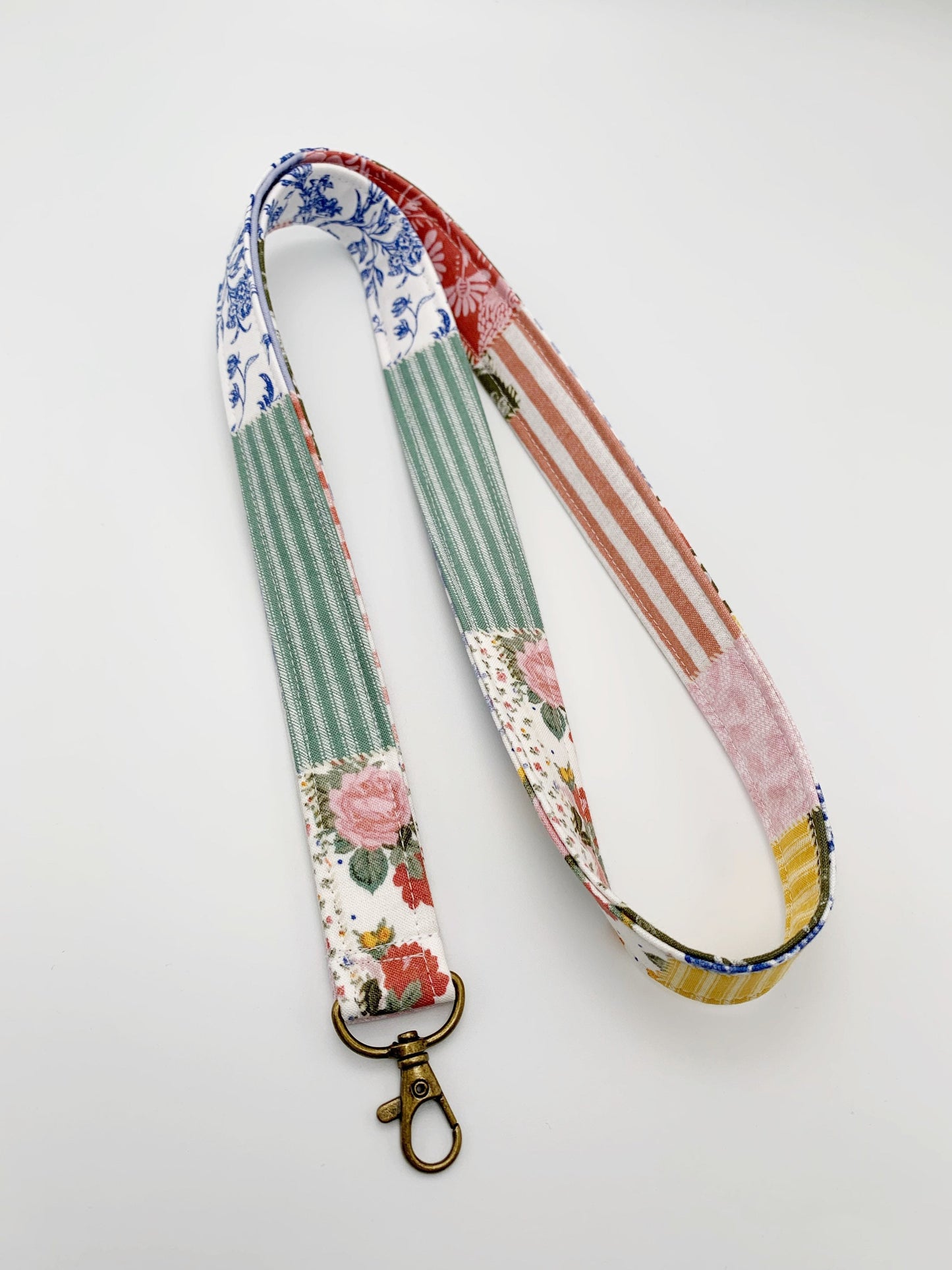 Vintage Patchwork Lanyard Badge Holder