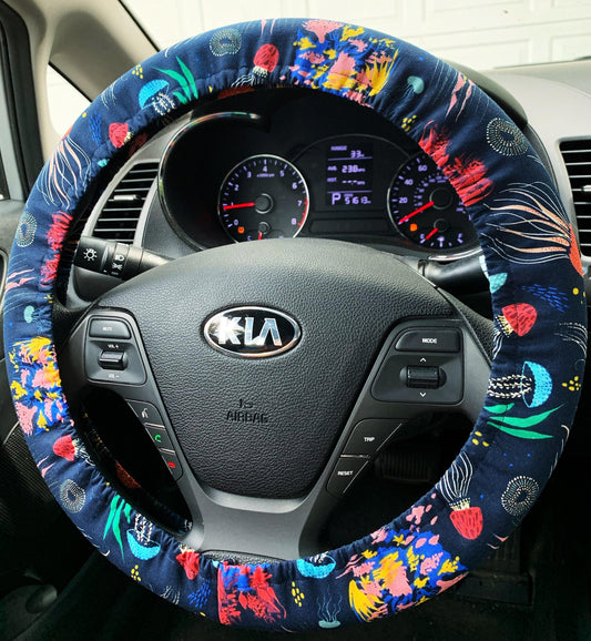 Jellyfish Ocean Steering Wheel Cover