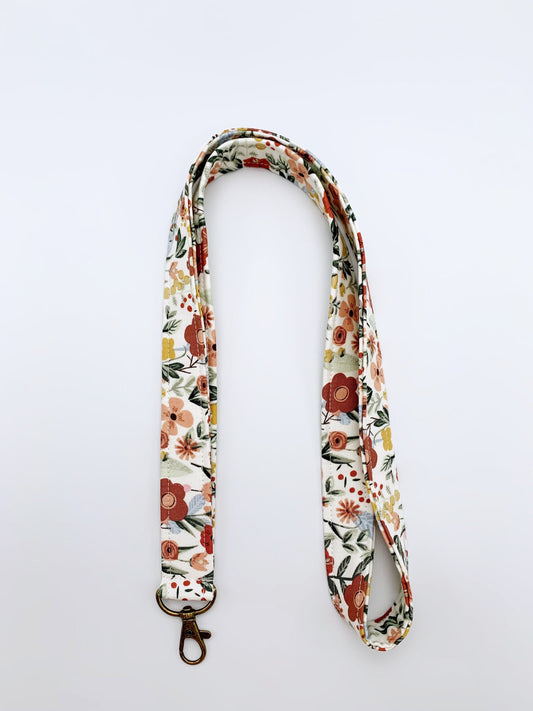 Boho Wildflower Lanyard Badge Holder