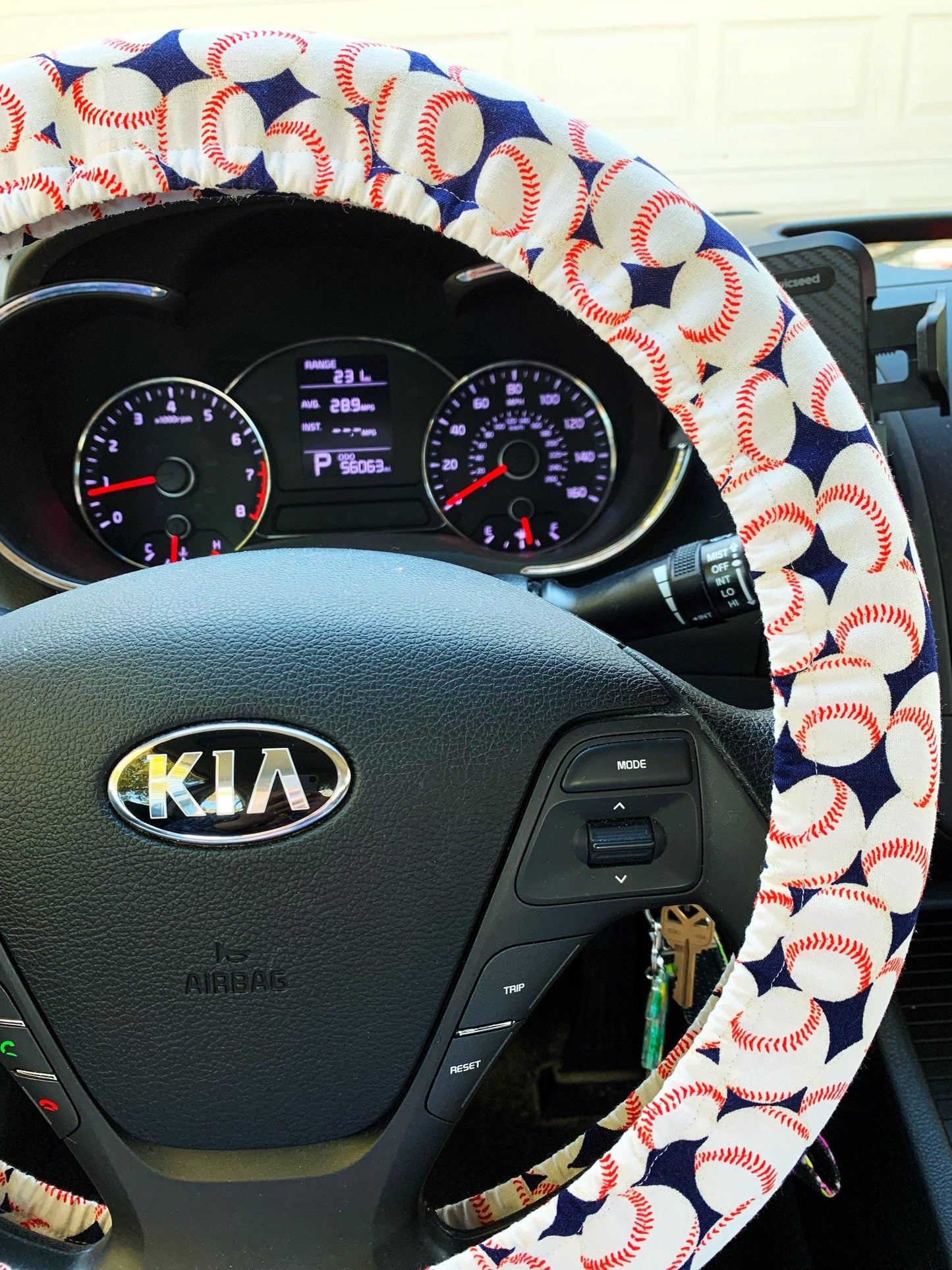 Baseball Steering Wheel Cover