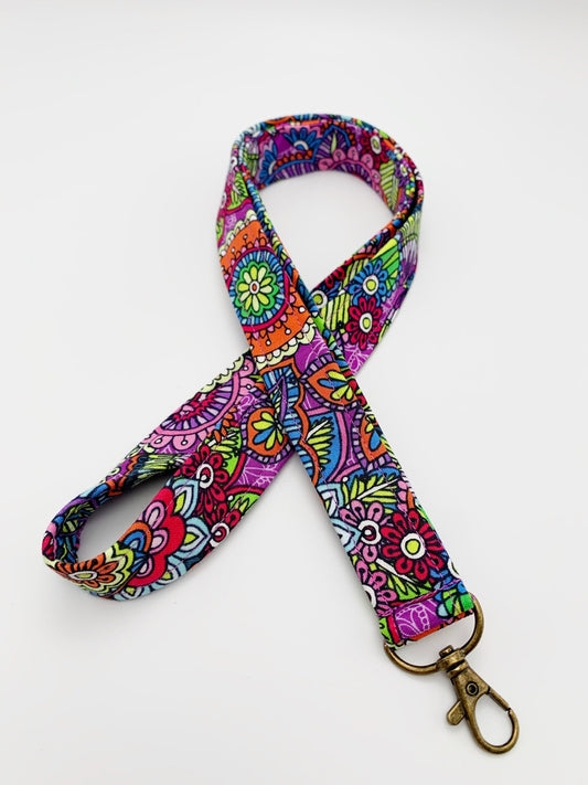Flower, Butterly, Paisley Lanyard Badge Holder