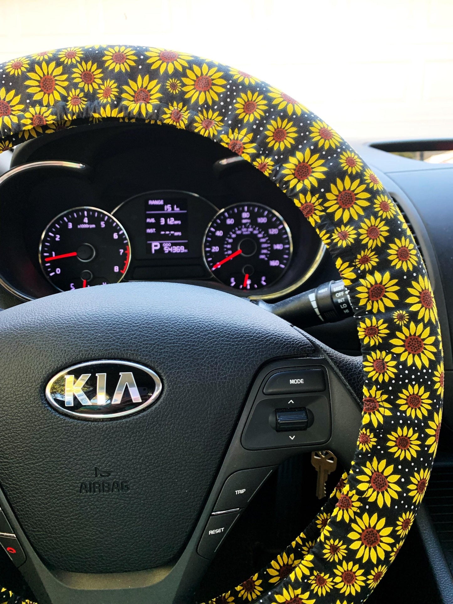 Sunflower Steering Wheel Cover