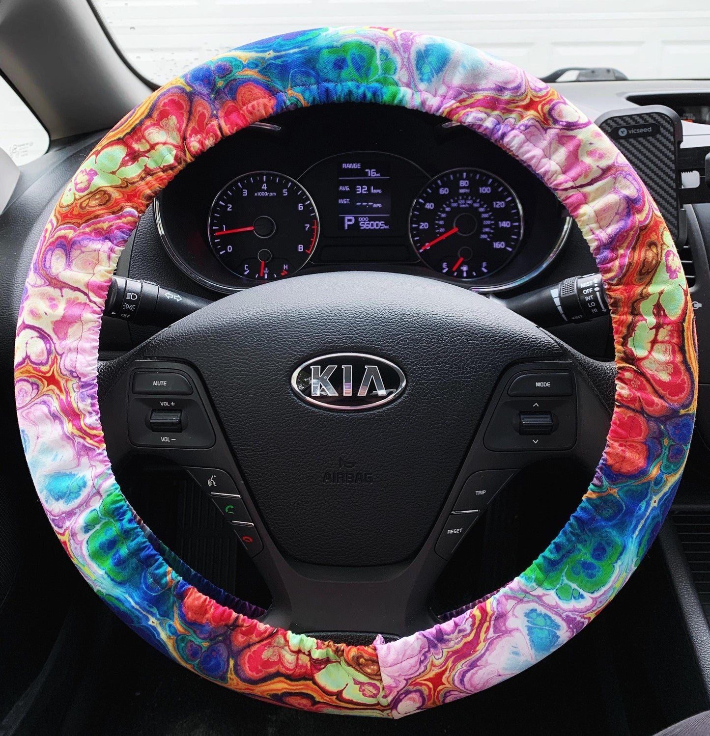 Fluid Paint Art Steering Wheel Cover