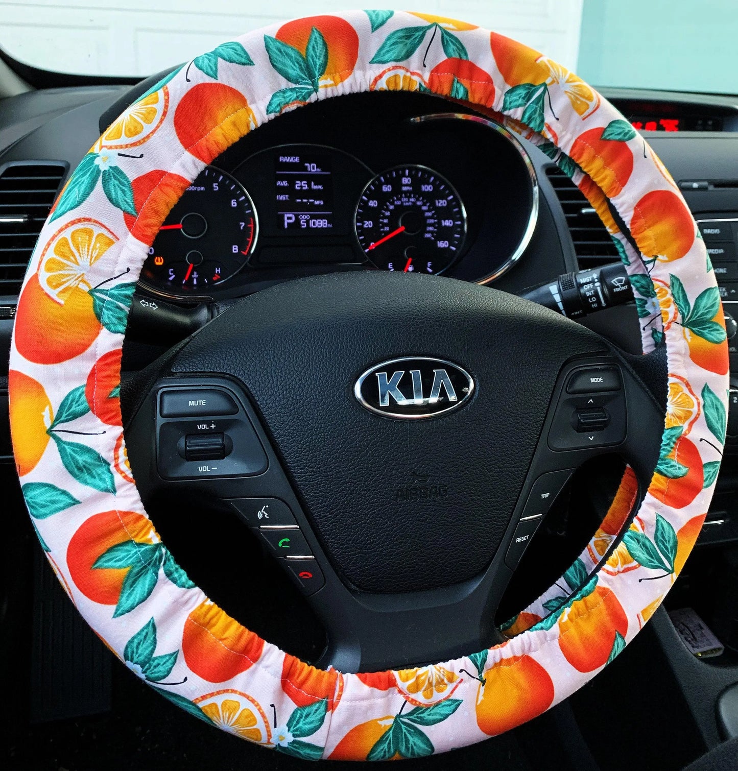 Orange Blossom Steering Wheel Cover Moonshadow Caravan