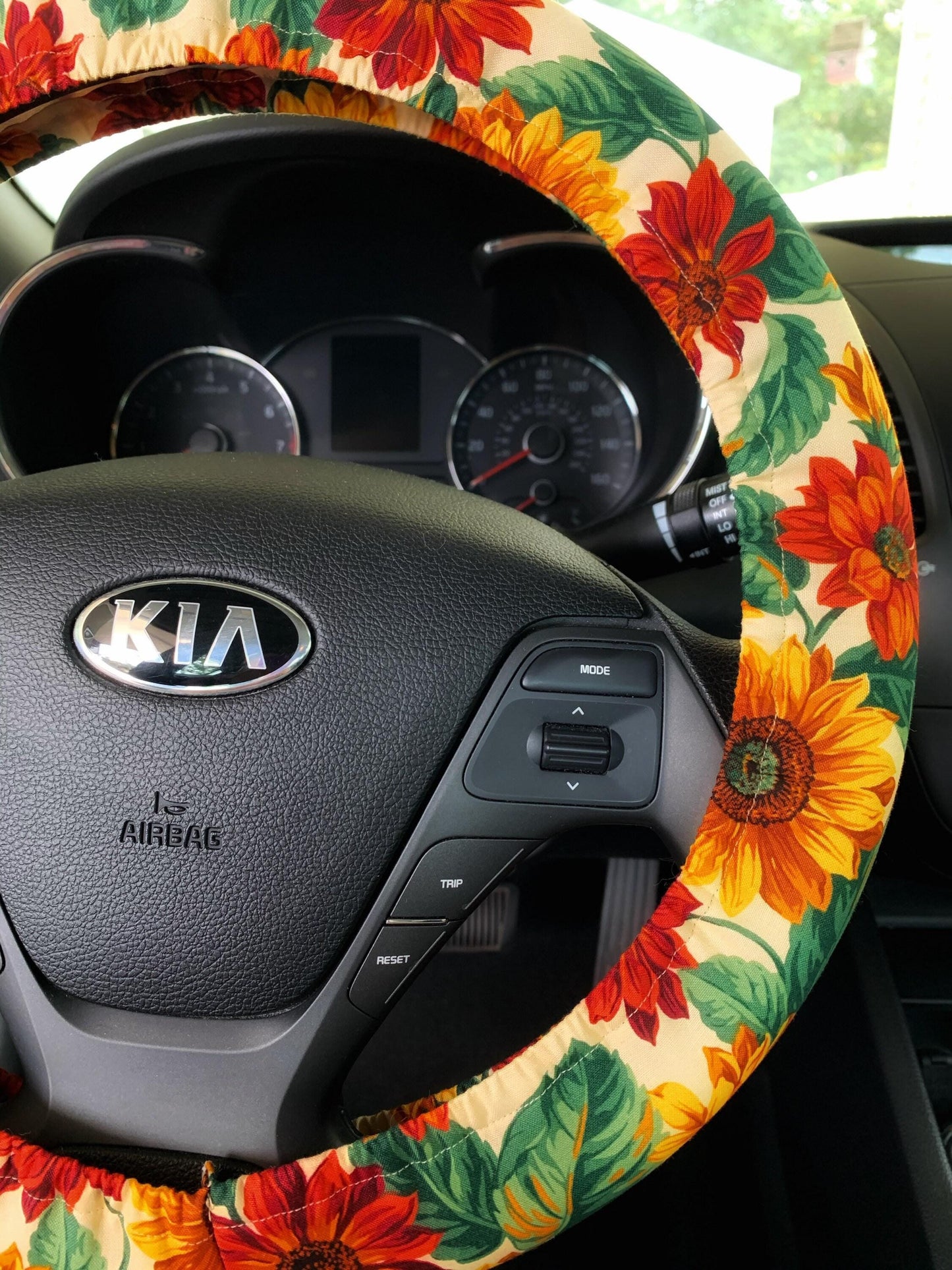 Sunflower Steering Wheel Cover