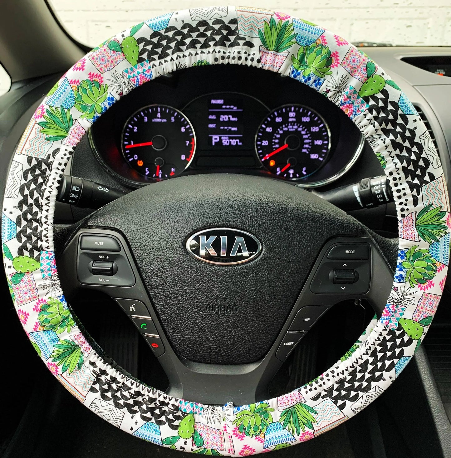 Cactus Succulent Steering Wheel Cover Moonshadow Caravan