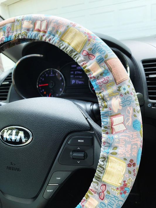 Book Lover Steering Wheel Cover