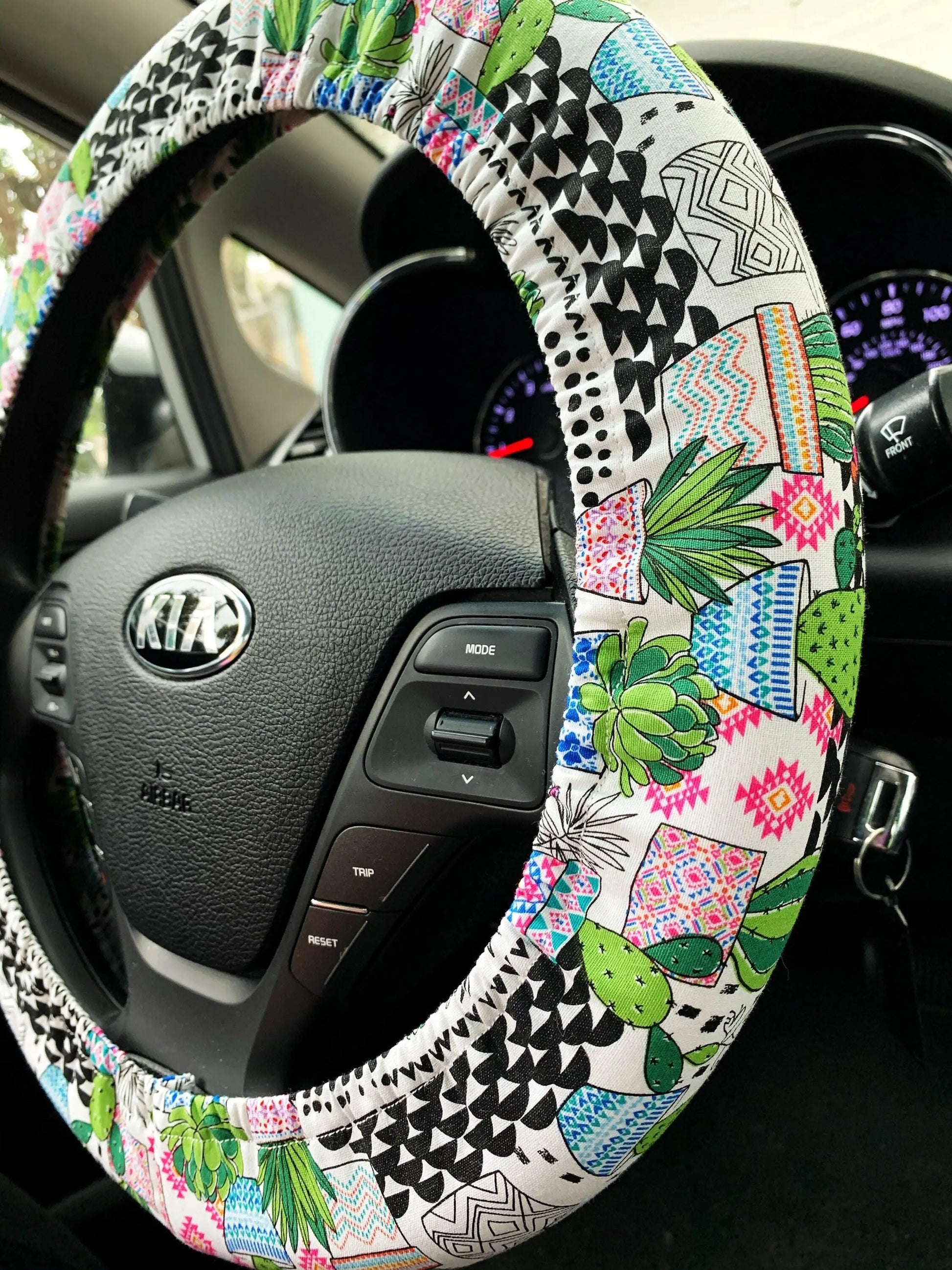 Cactus Succulent Steering Wheel Cover Moonshadow Caravan