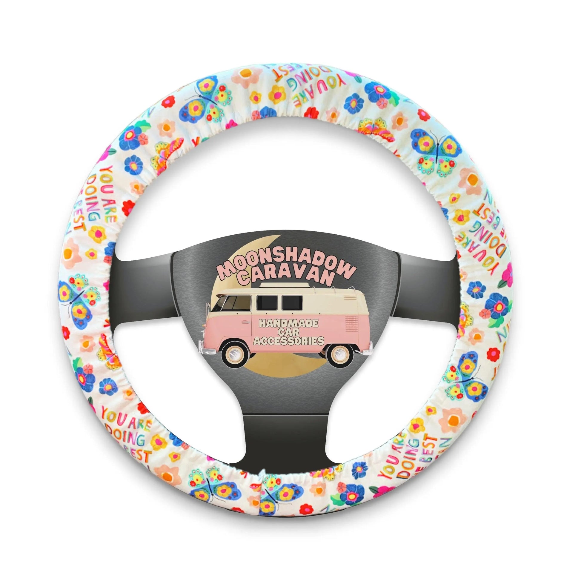 Bright Butterfly Steering Wheel Cover Moonshadow Caravan