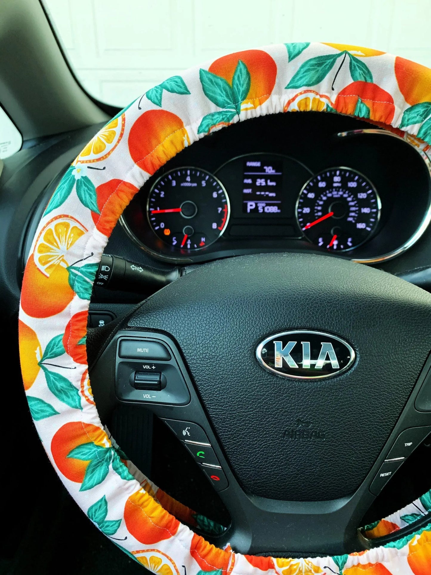 Orange Blossom Steering Wheel Cover Moonshadow Caravan