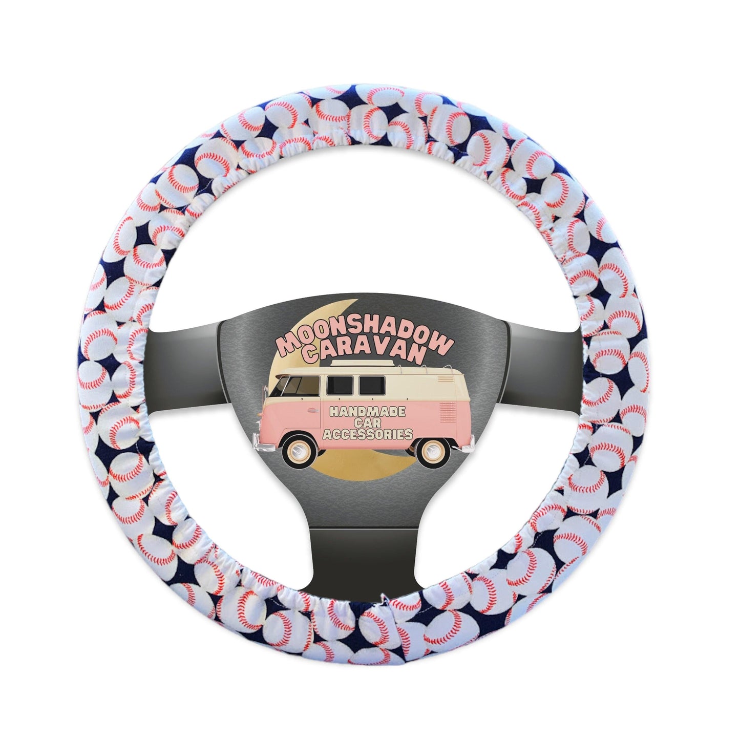 Baseball Steering Wheel Cover