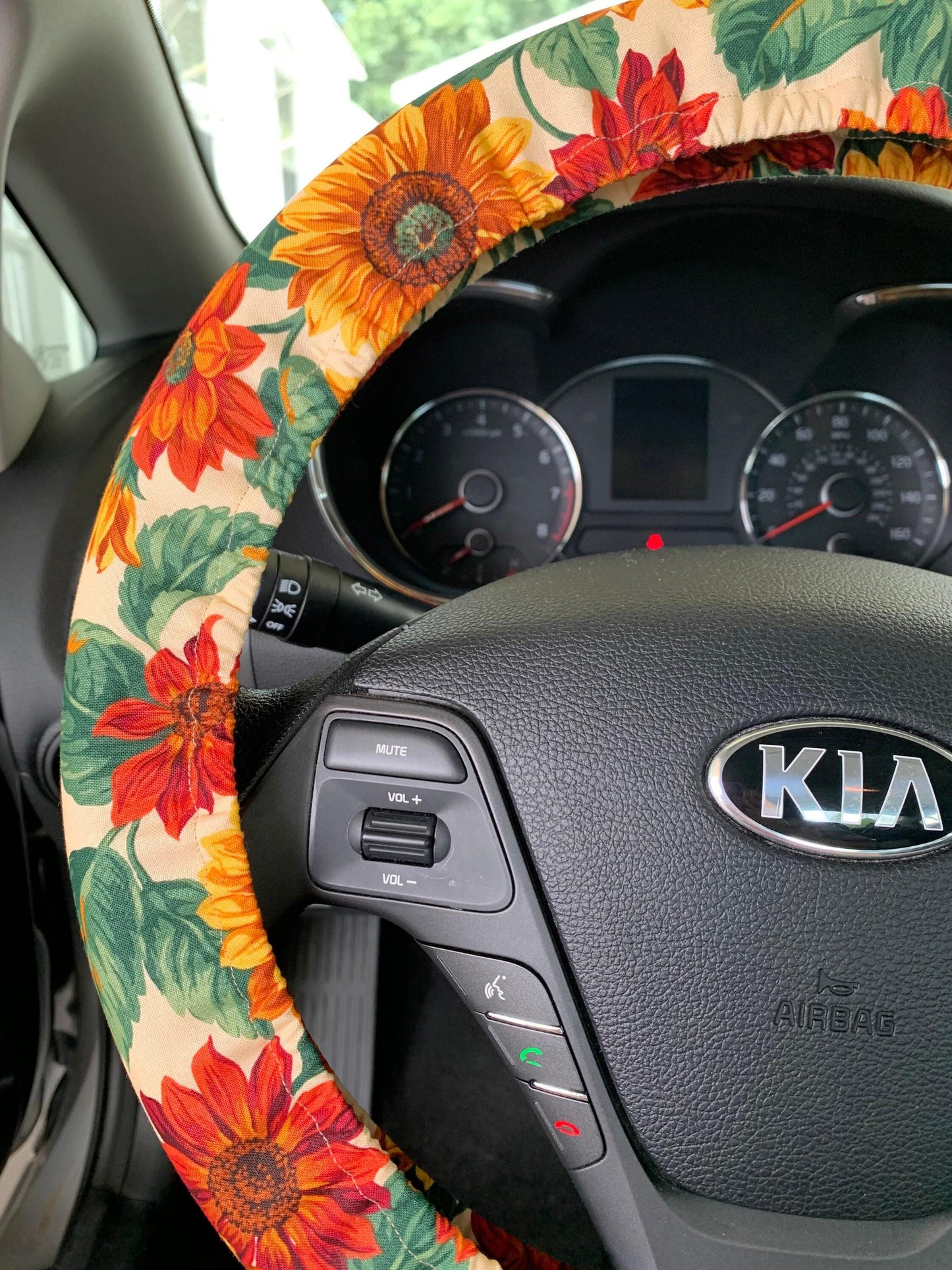 Sunflower Steering Wheel Cover