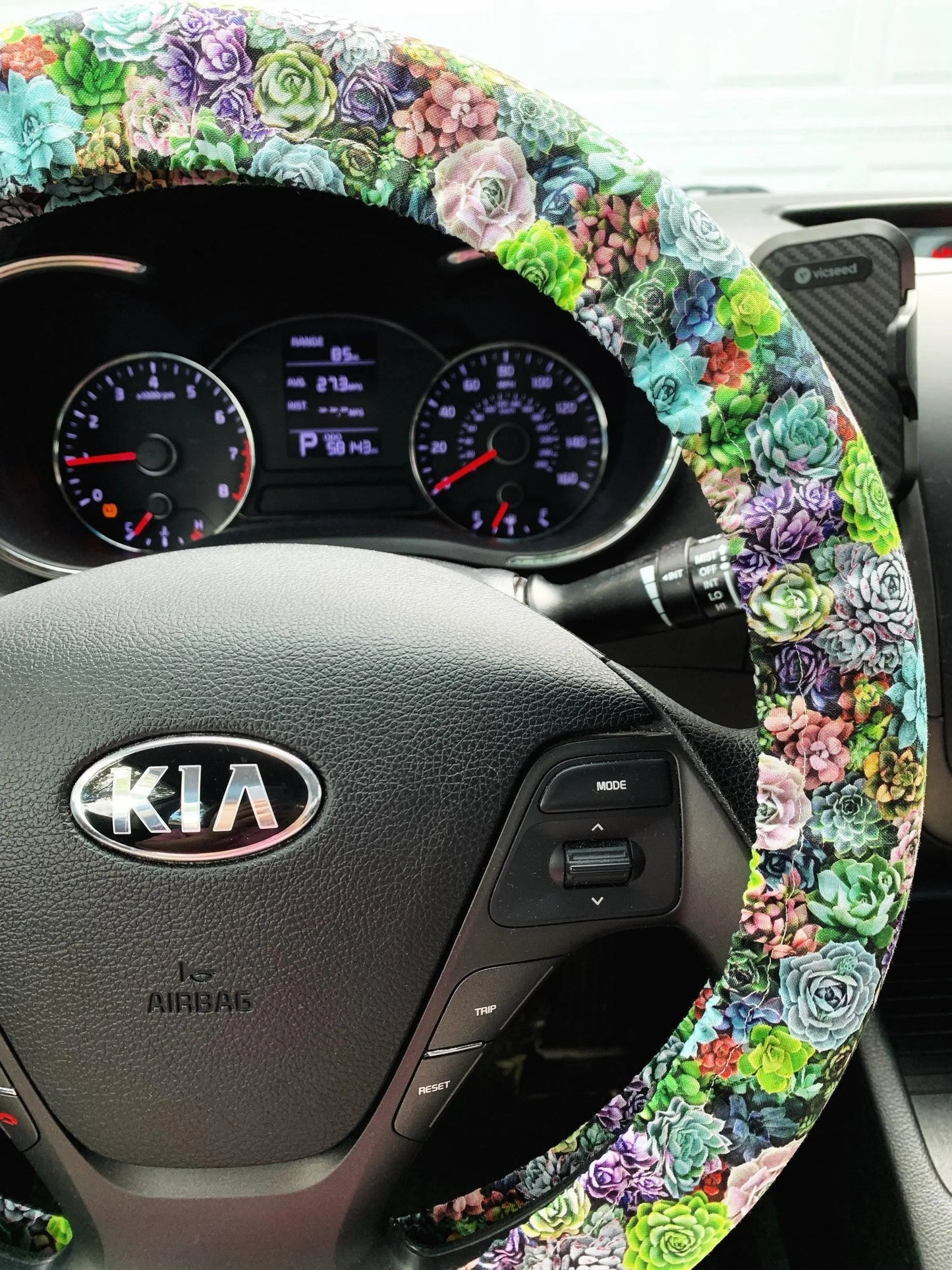 Succulent Plant Steering Wheel Cover Moonshadow Caravan