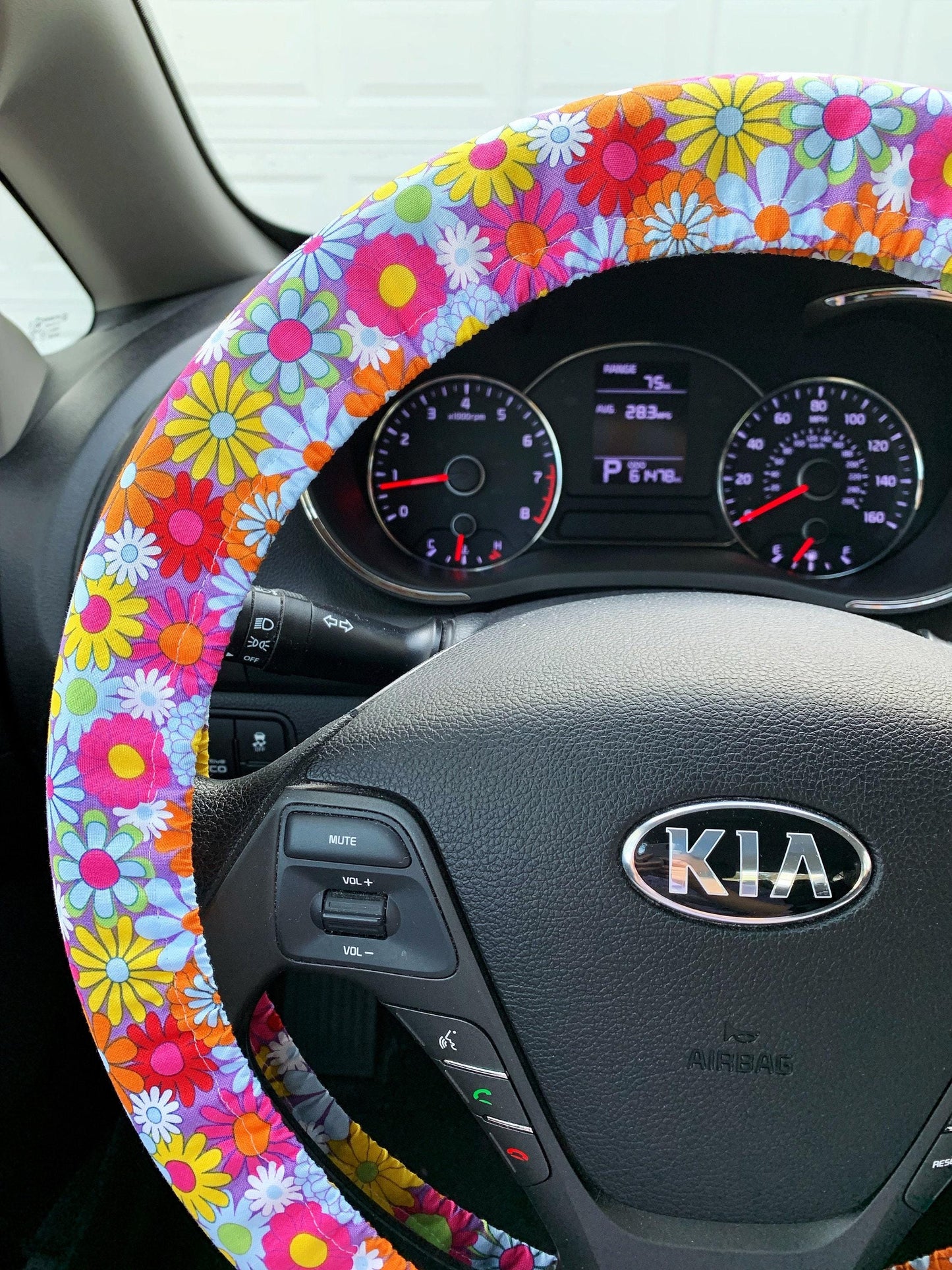 Hippie Flower Power Steering Wheel Cover