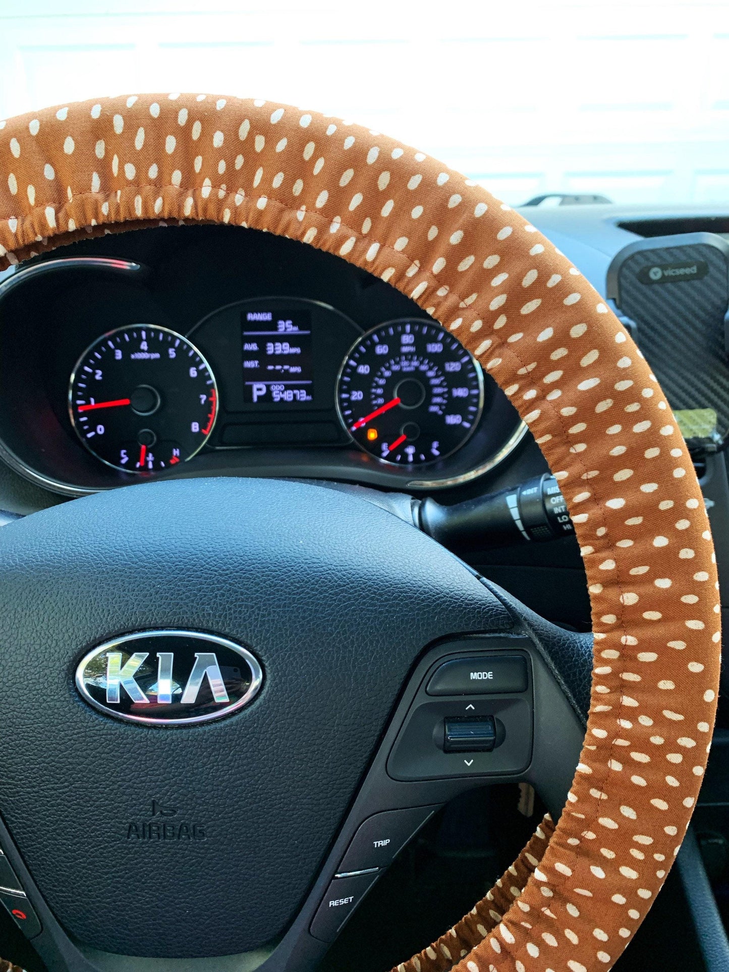 Rust Fawn Deer Steering Wheel Cover