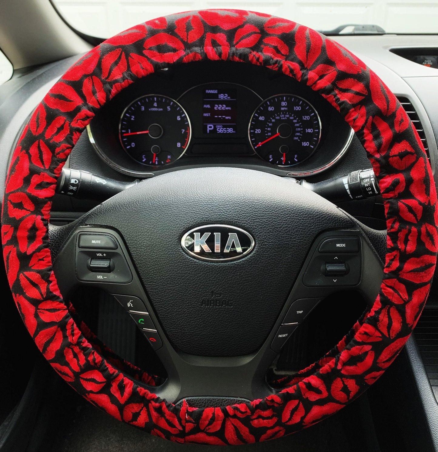 Red Lip Steering Wheel Cover