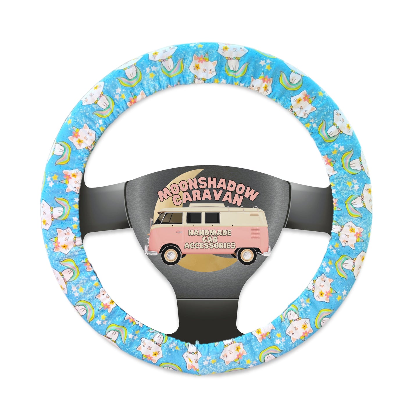 Kawaii Unicorn Cat Steering Wheel Cover