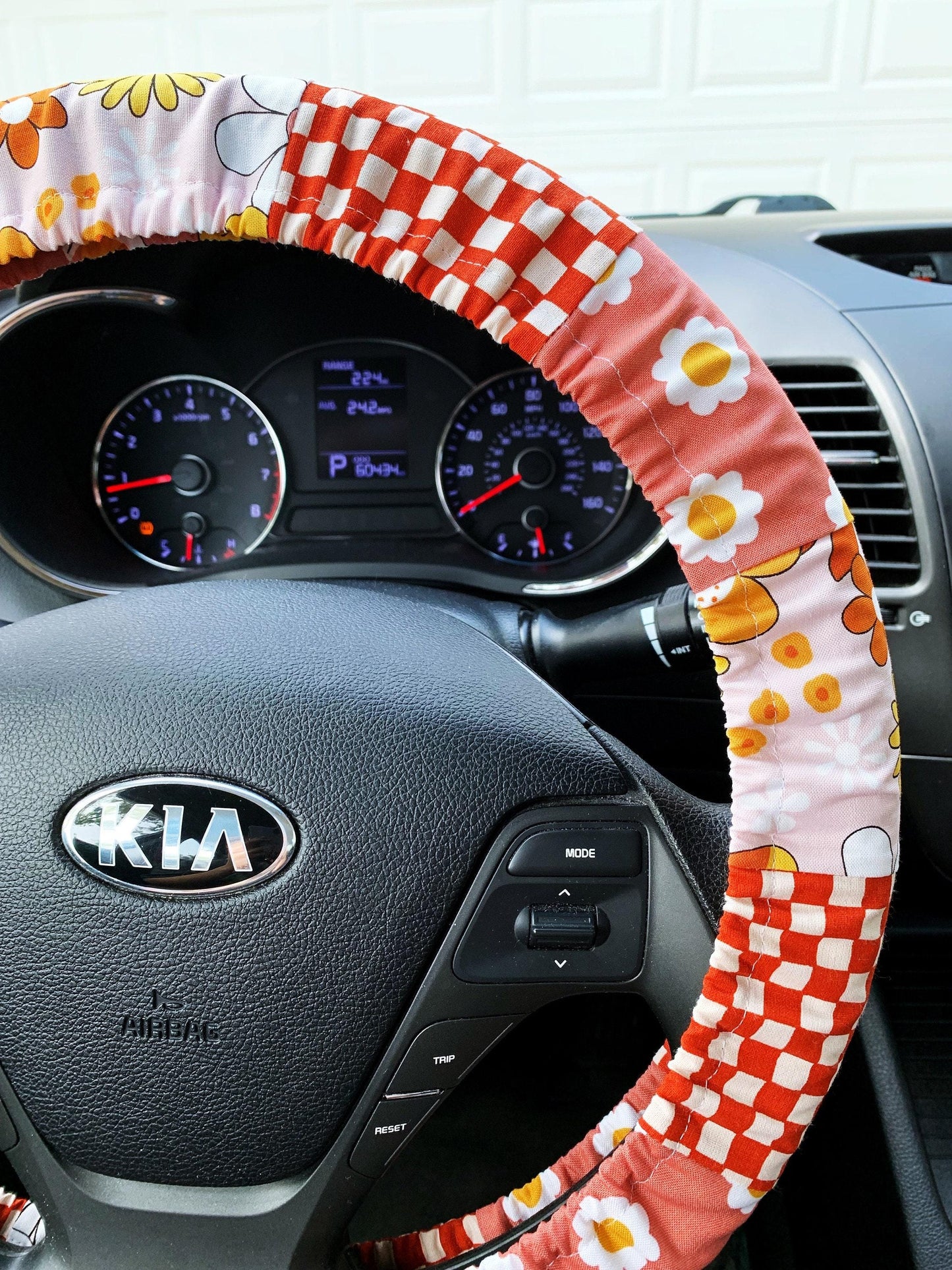 Retro Hippie Patchwork Steering Wheel Cover