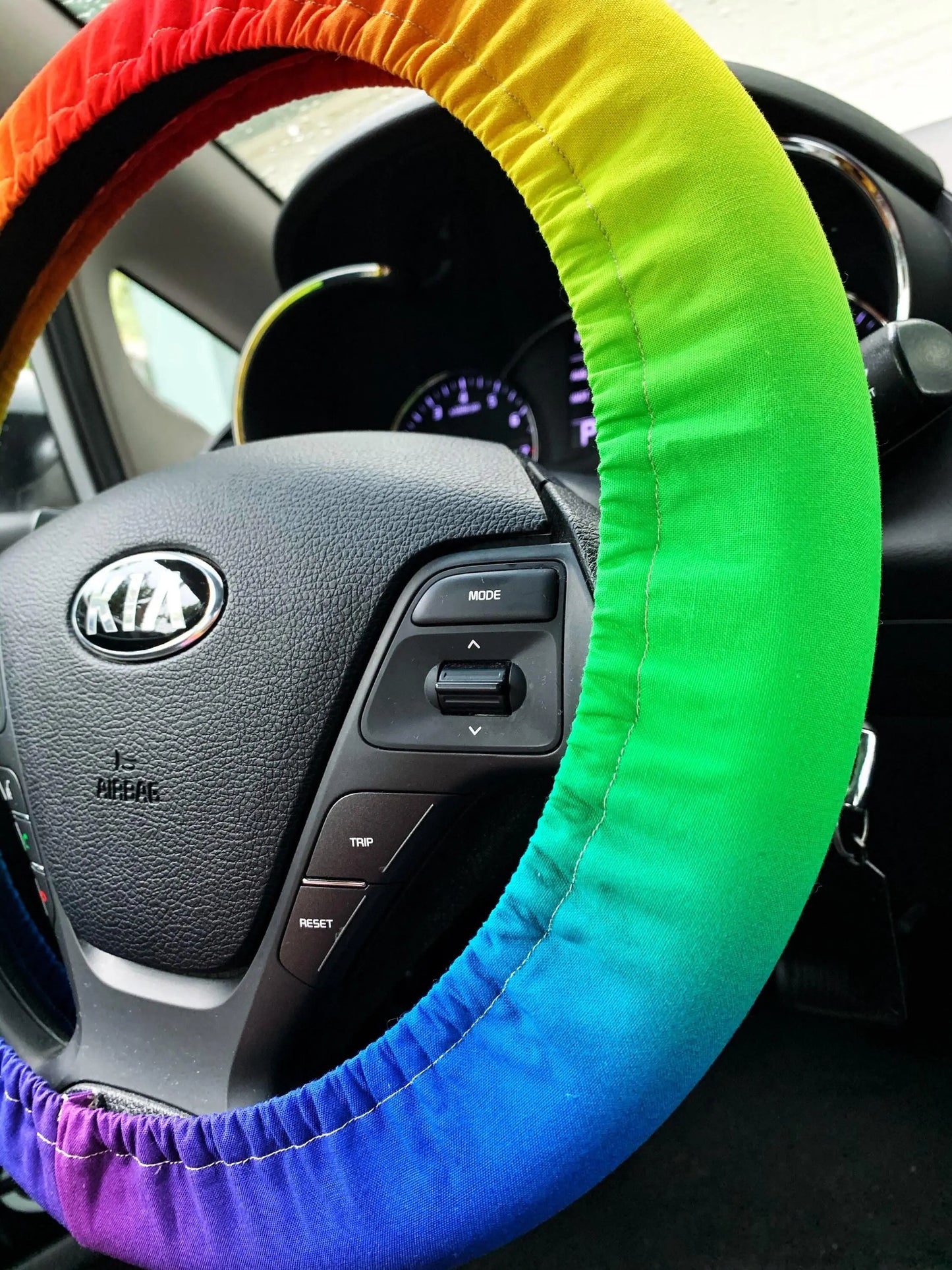 Ombre Rainbow Steering Wheel Cover Moonshadow Caravan