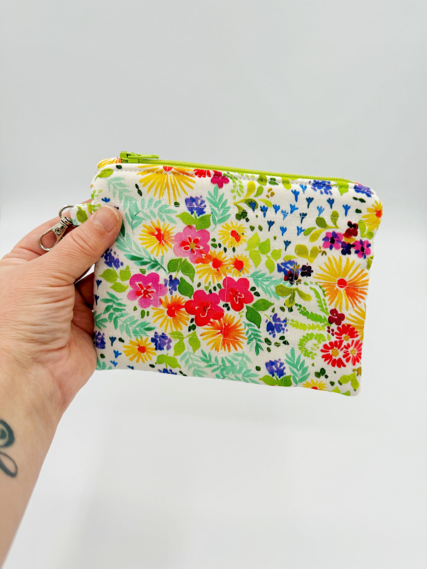 Quilted Floral Coin Purse