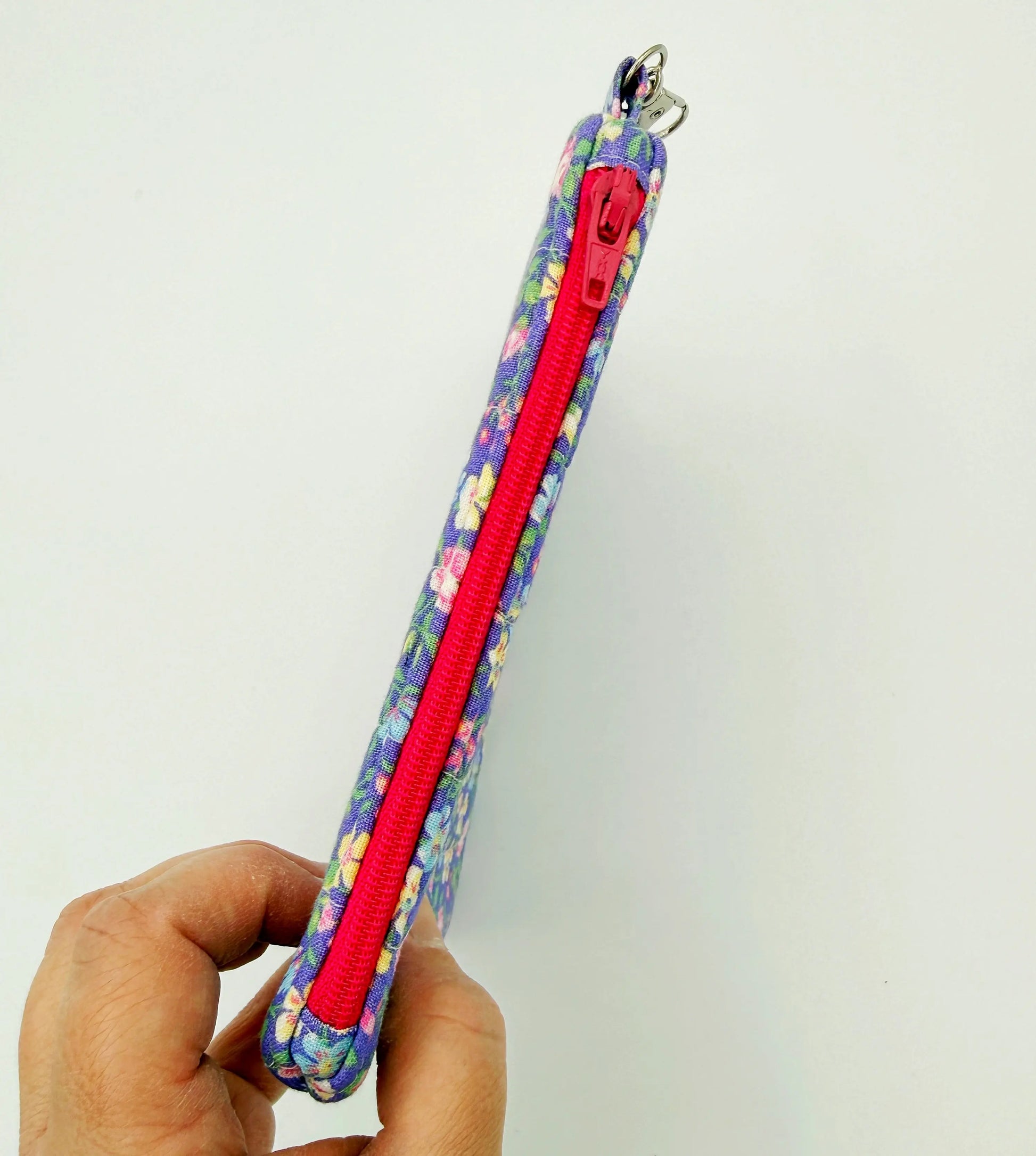 Quilted Purple Floral Change Purse, Handmade Coin Pouch for Women Moonshadow Caravan