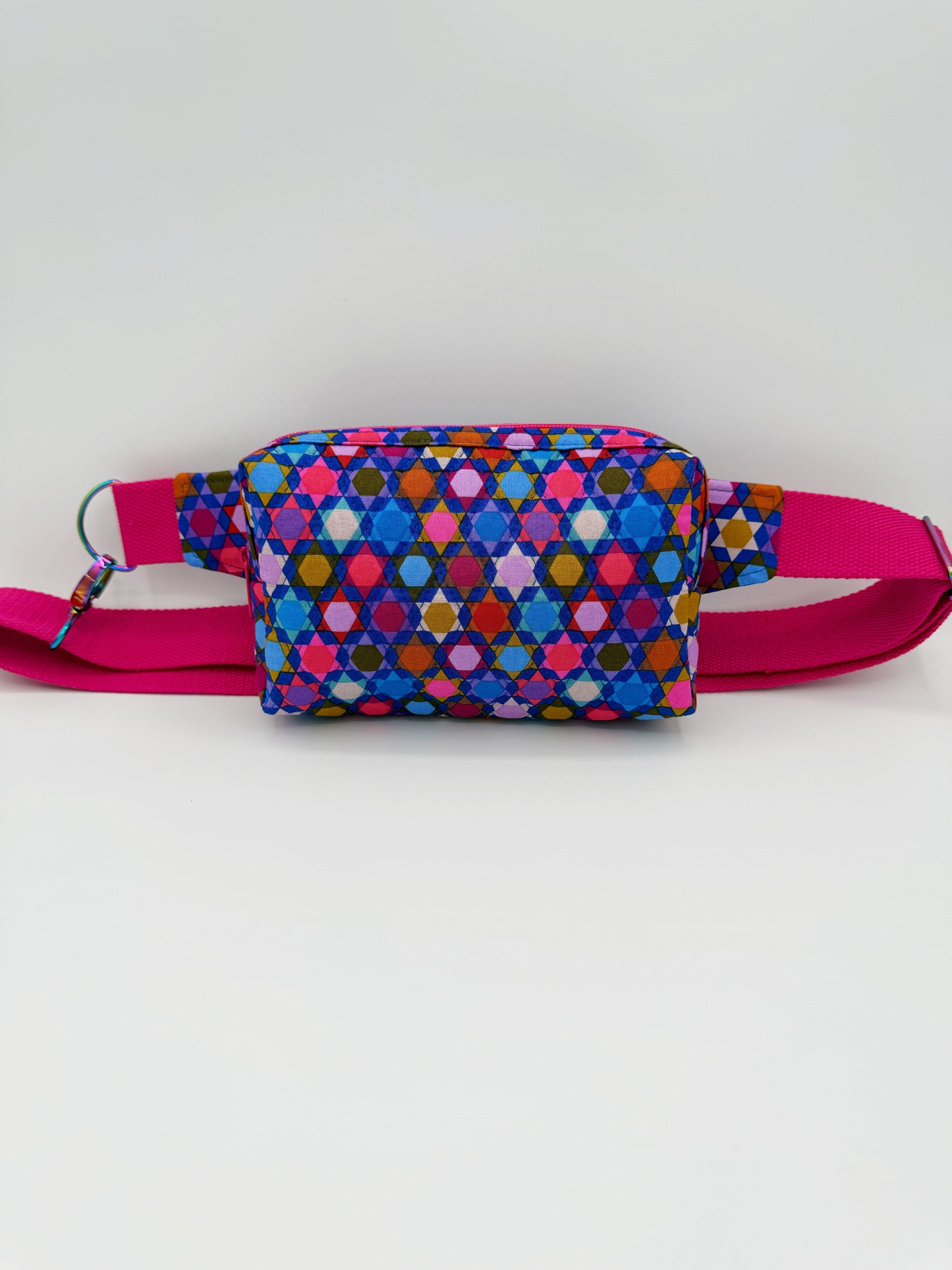 Quilted Piecework Crossbody Bag, Oh My Stars Belt Bag Fanny Pack