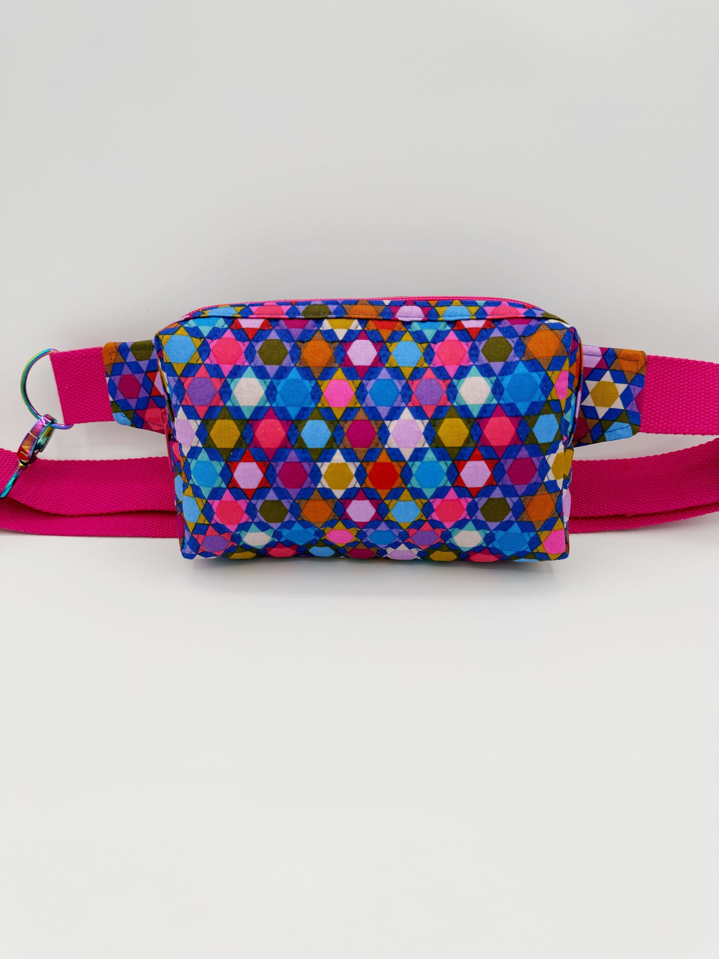 Quilted Piecework Crossbody Bag, Oh My Stars Belt Bag Fanny Pack