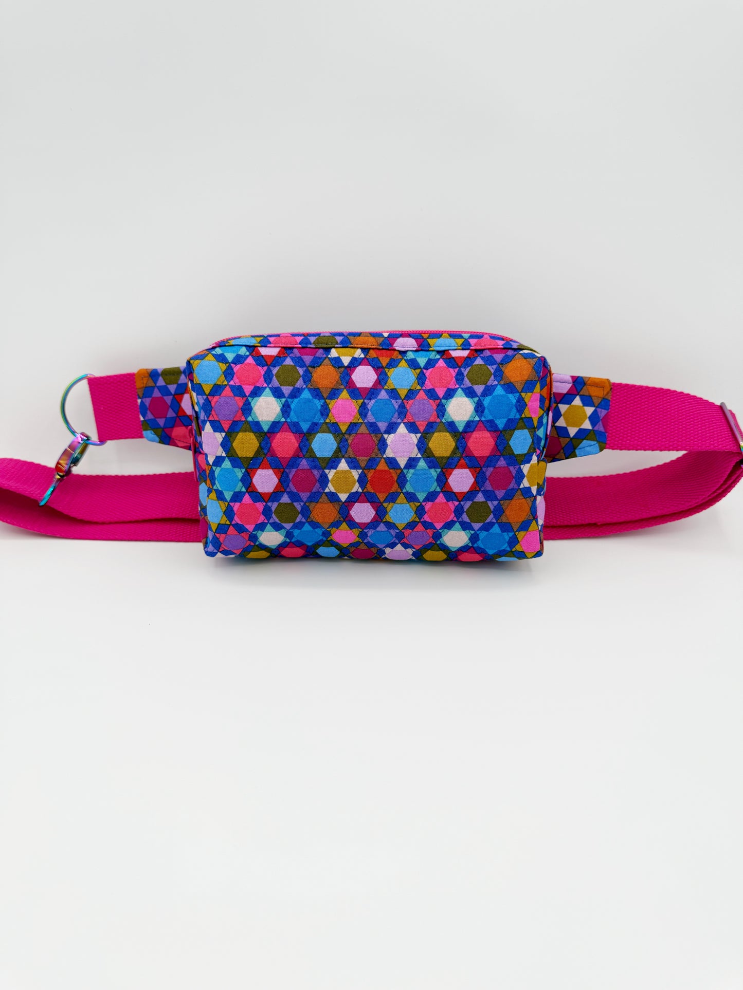 Quilted Piecework Crossbody Bag, Oh My Stars Belt Bag Fanny Pack