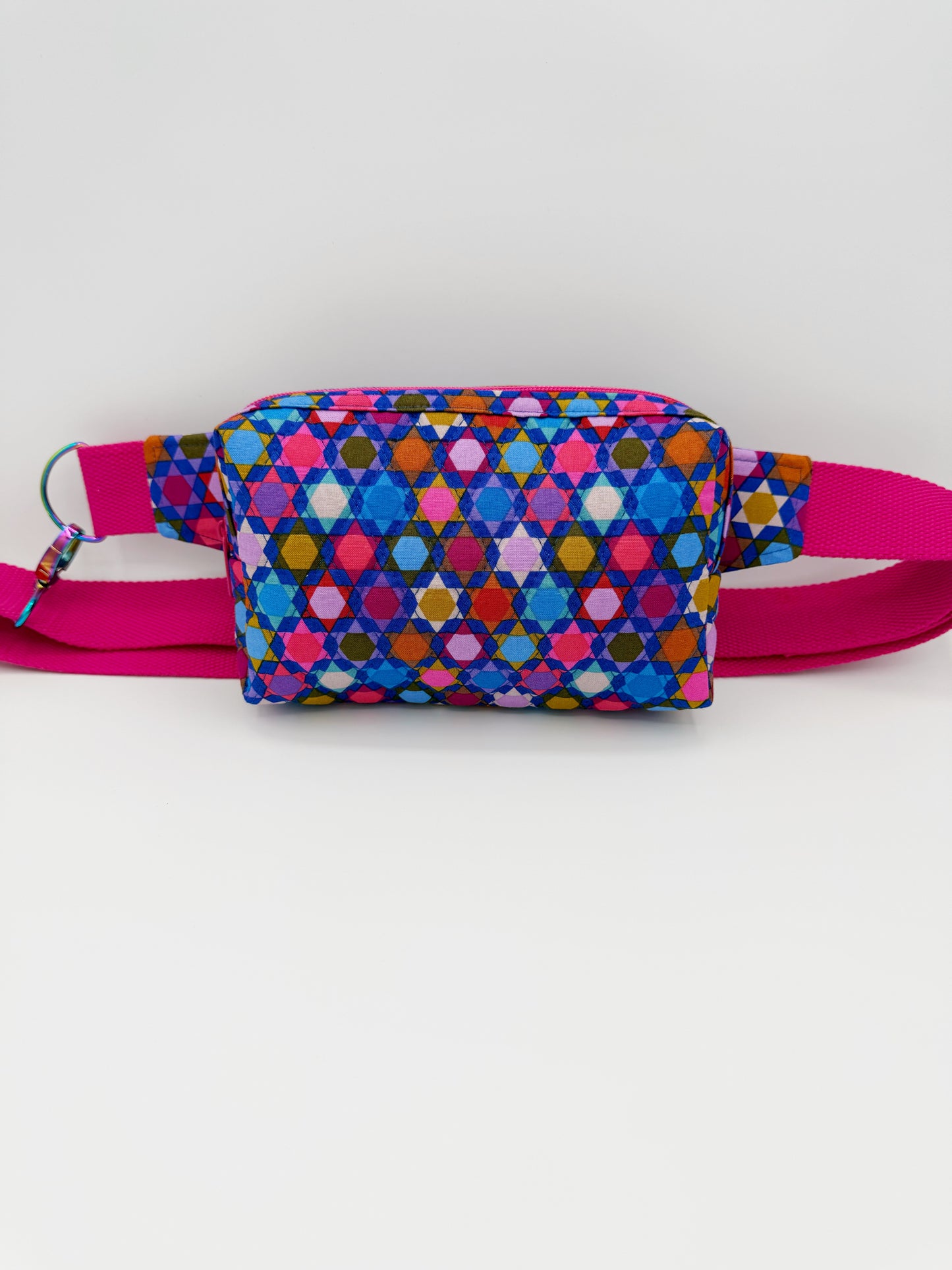 Quilted Piecework Crossbody Bag, Oh My Stars Belt Bag Fanny Pack