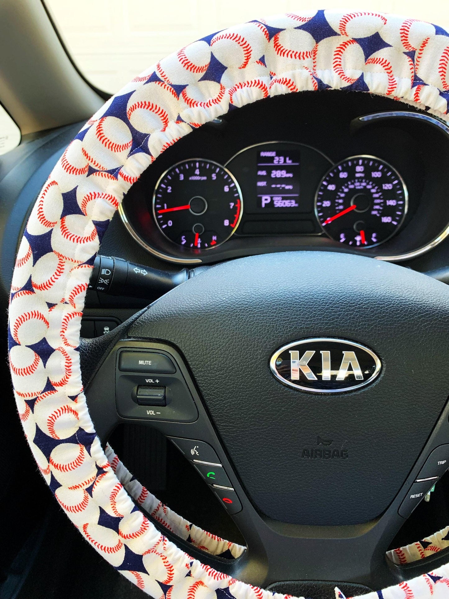 Baseball Steering Wheel Cover