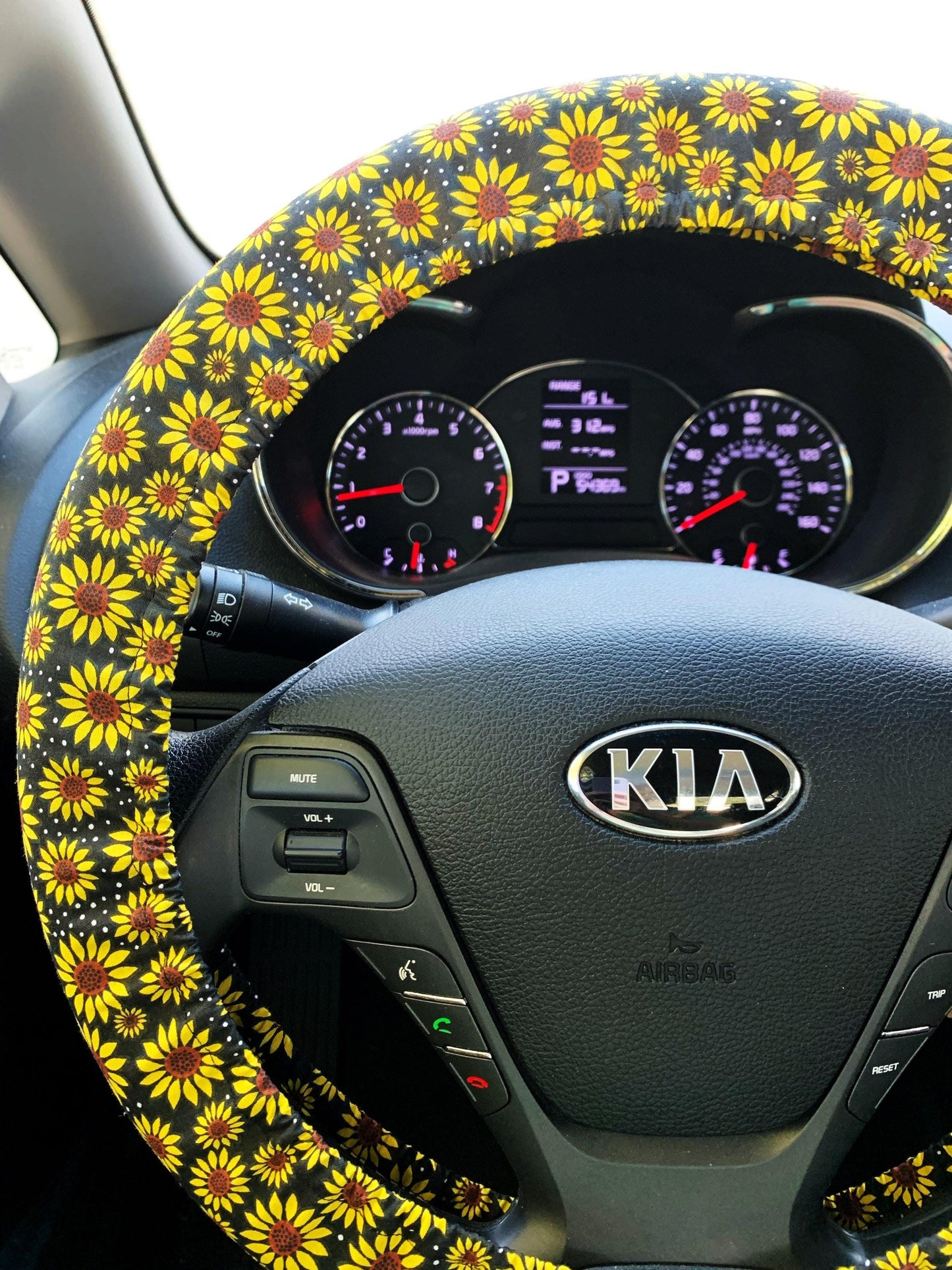 Sunflower Steering Wheel Cover