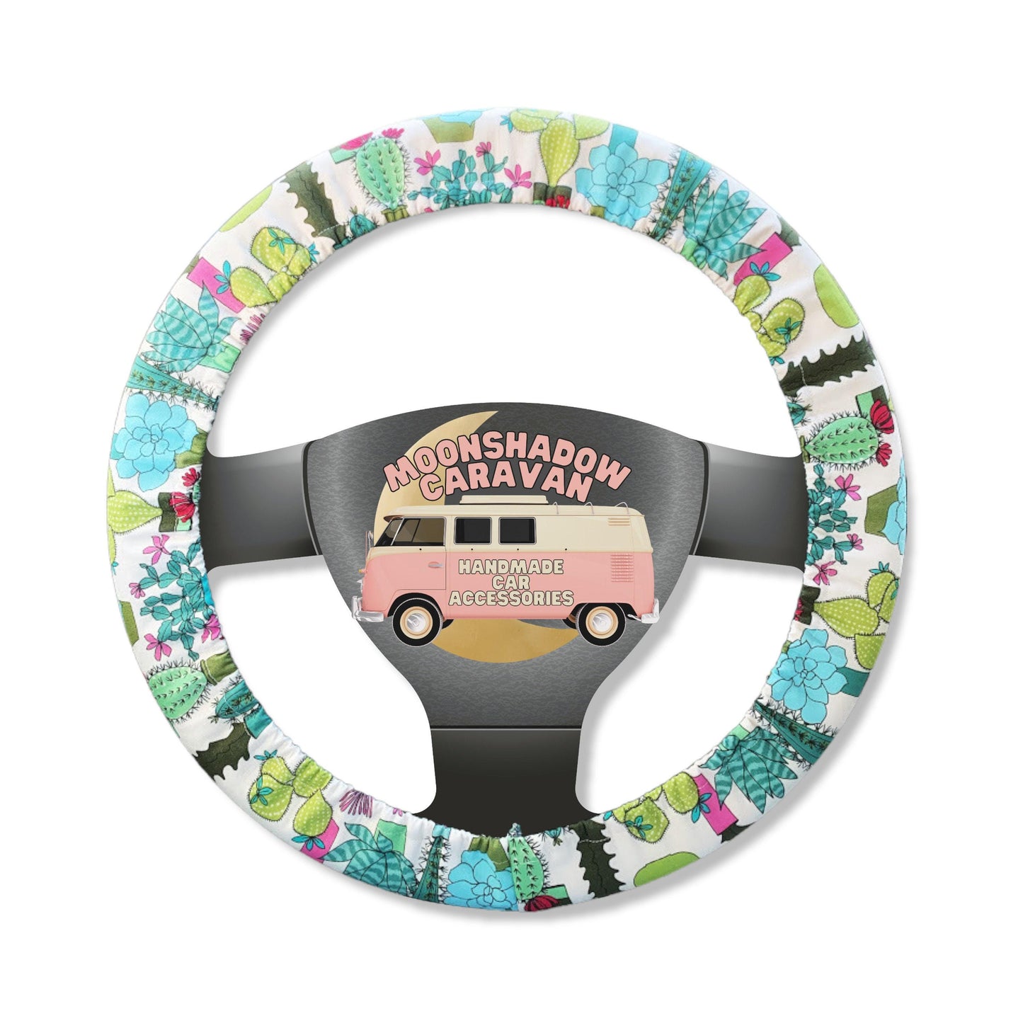Cactus Succulent Steering Wheel Cover
