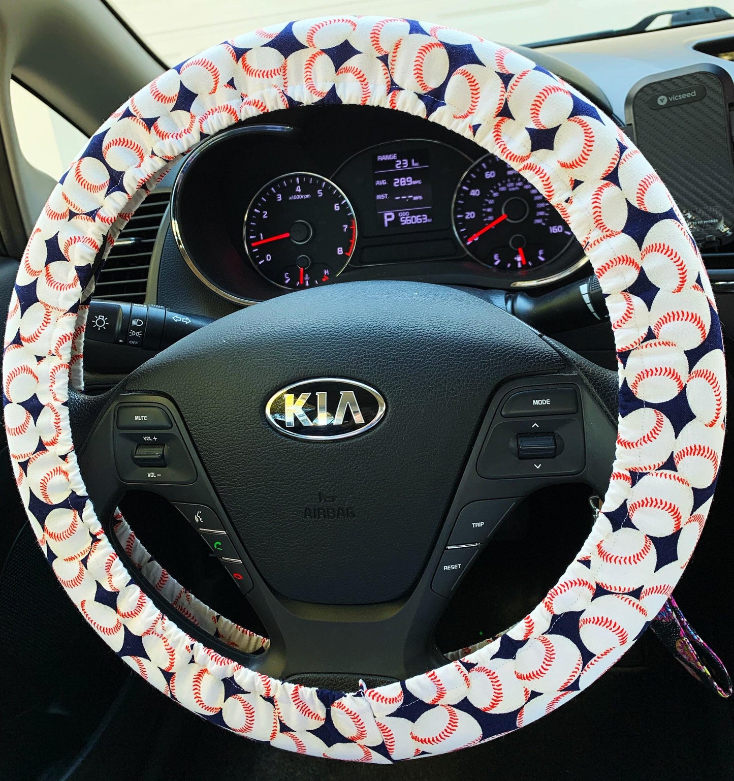 Baseball Steering Wheel Cover