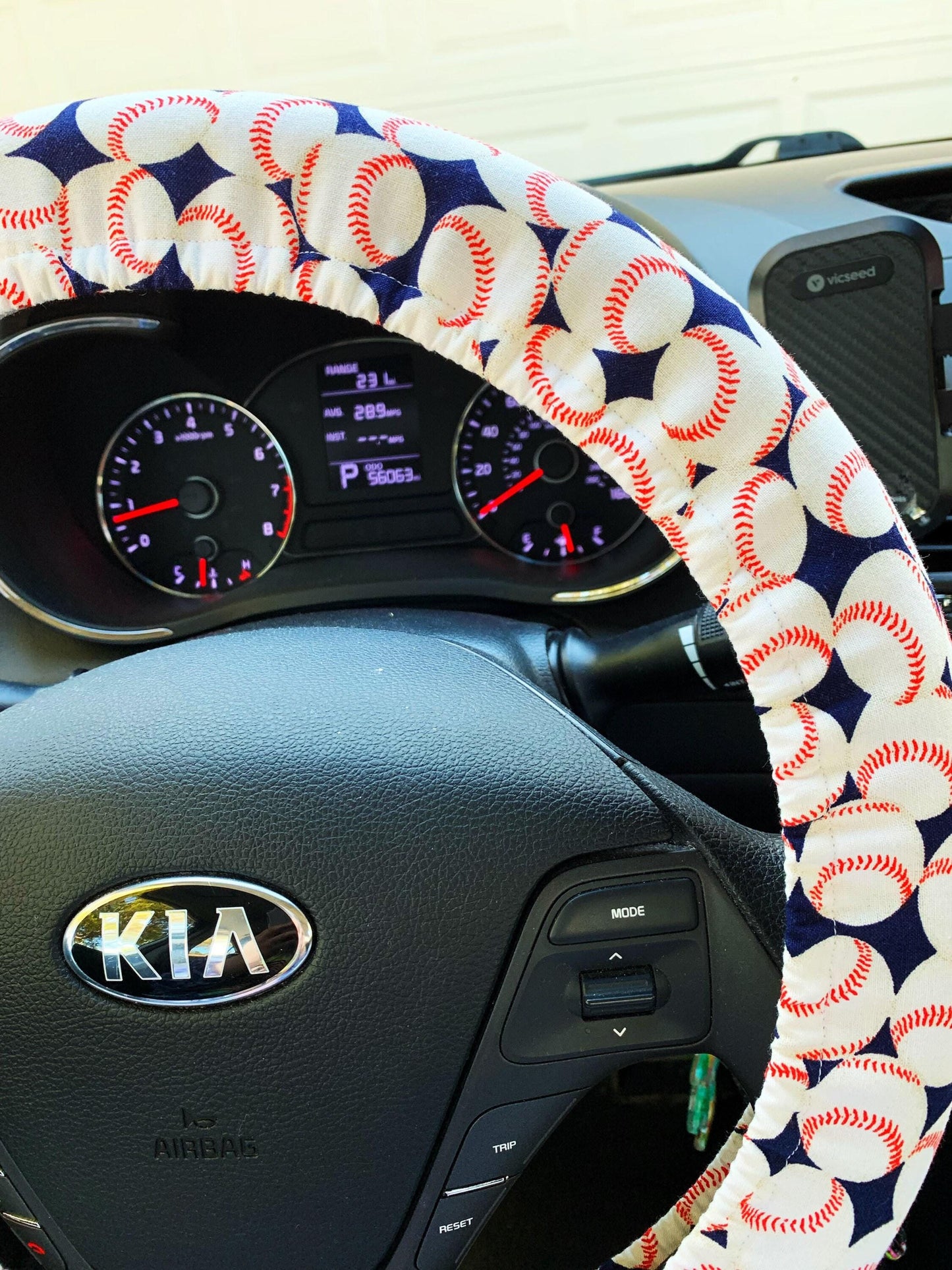 Baseball Steering Wheel Cover