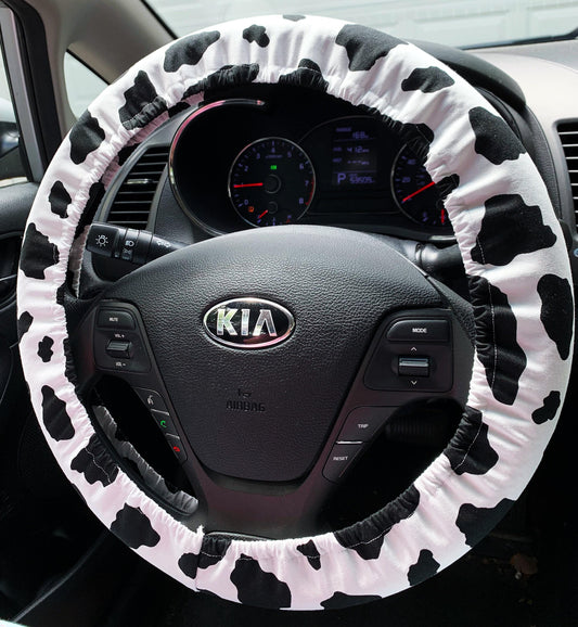 Cow Print Steering Wheel Cover
