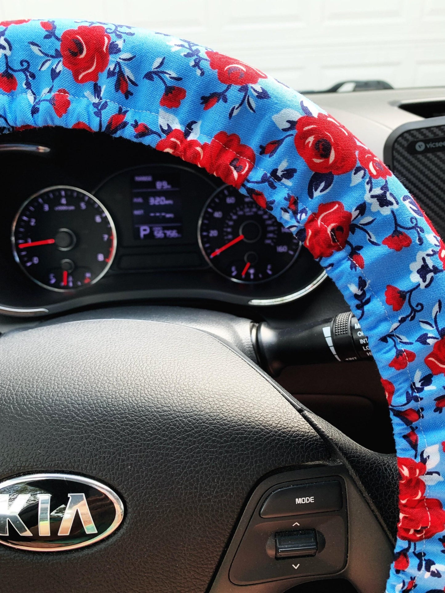 Red Rose Steering Wheel Cover
