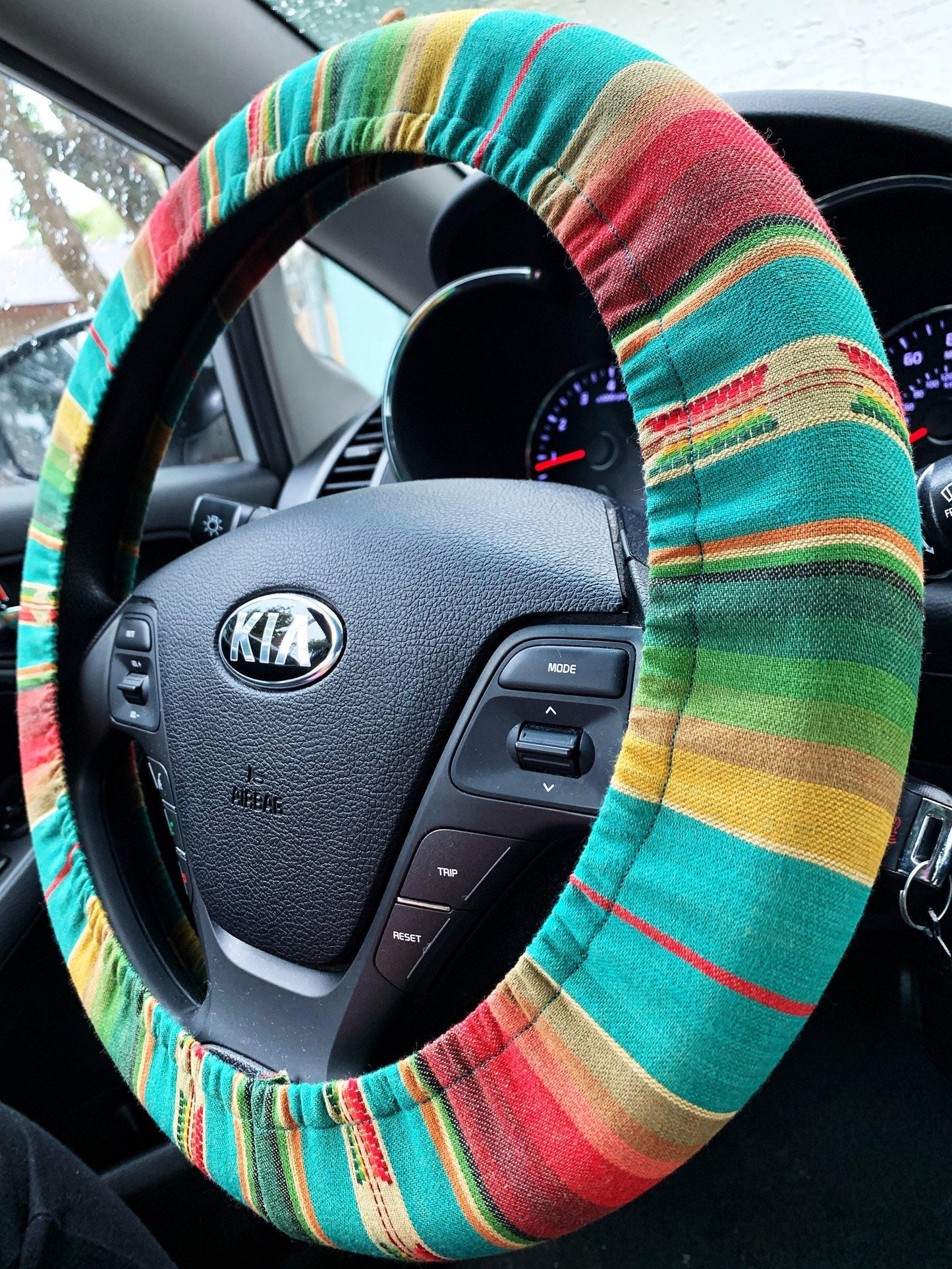 Western Serape Steering Wheel Cover