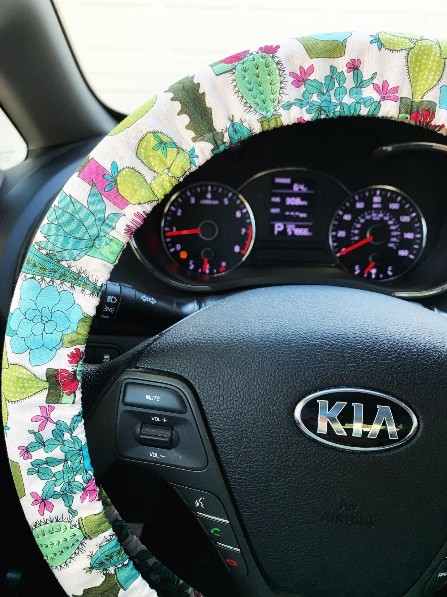 Cactus Succulent Steering Wheel Cover