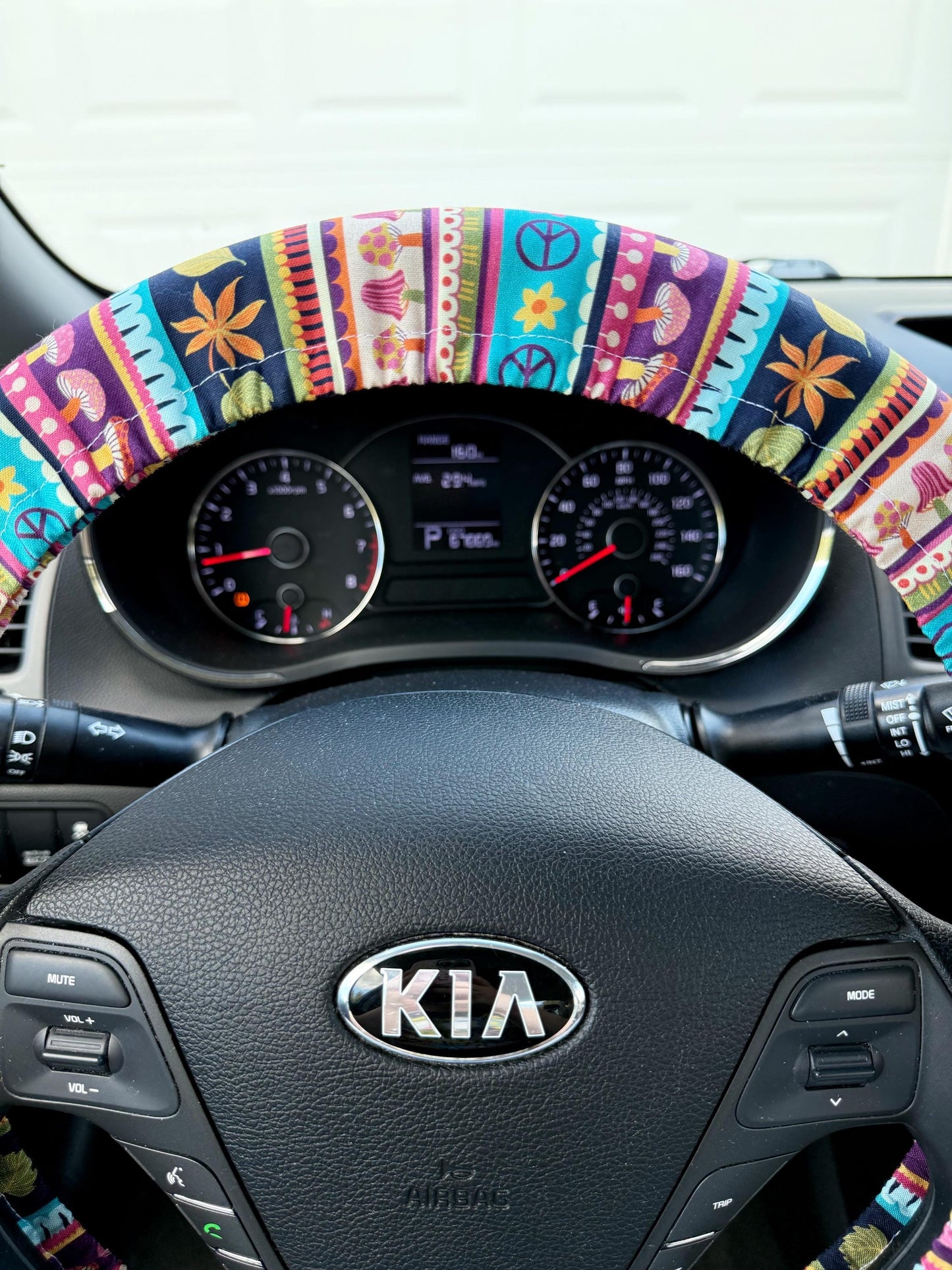 Groovy Stripe Steering Wheel Cover