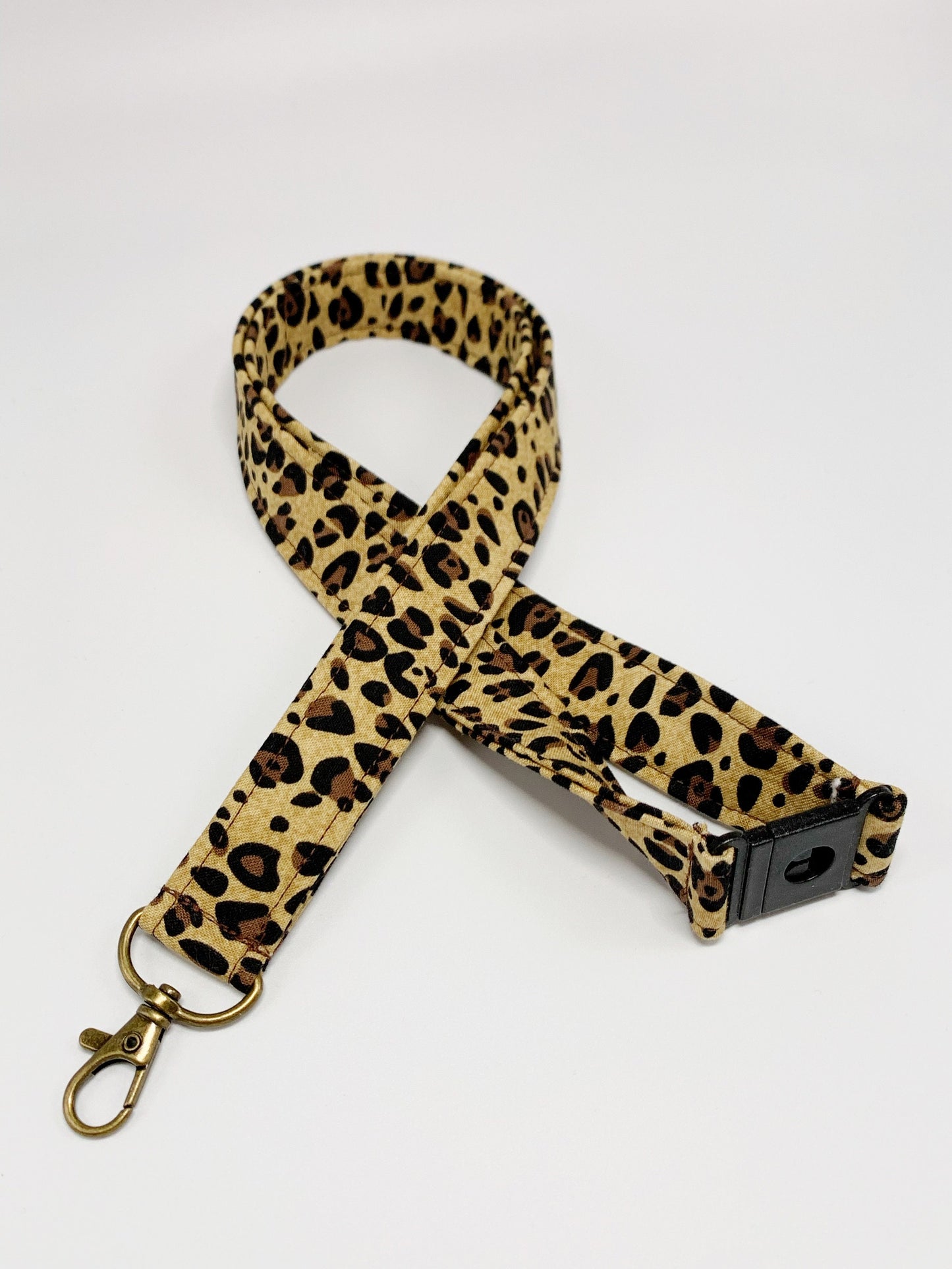 Leopard Print Lanyard Badge Holder