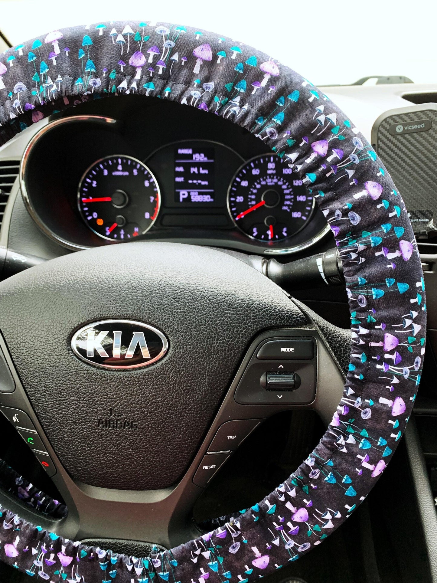 Psychedelic Mushroom Steering Wheel Cover