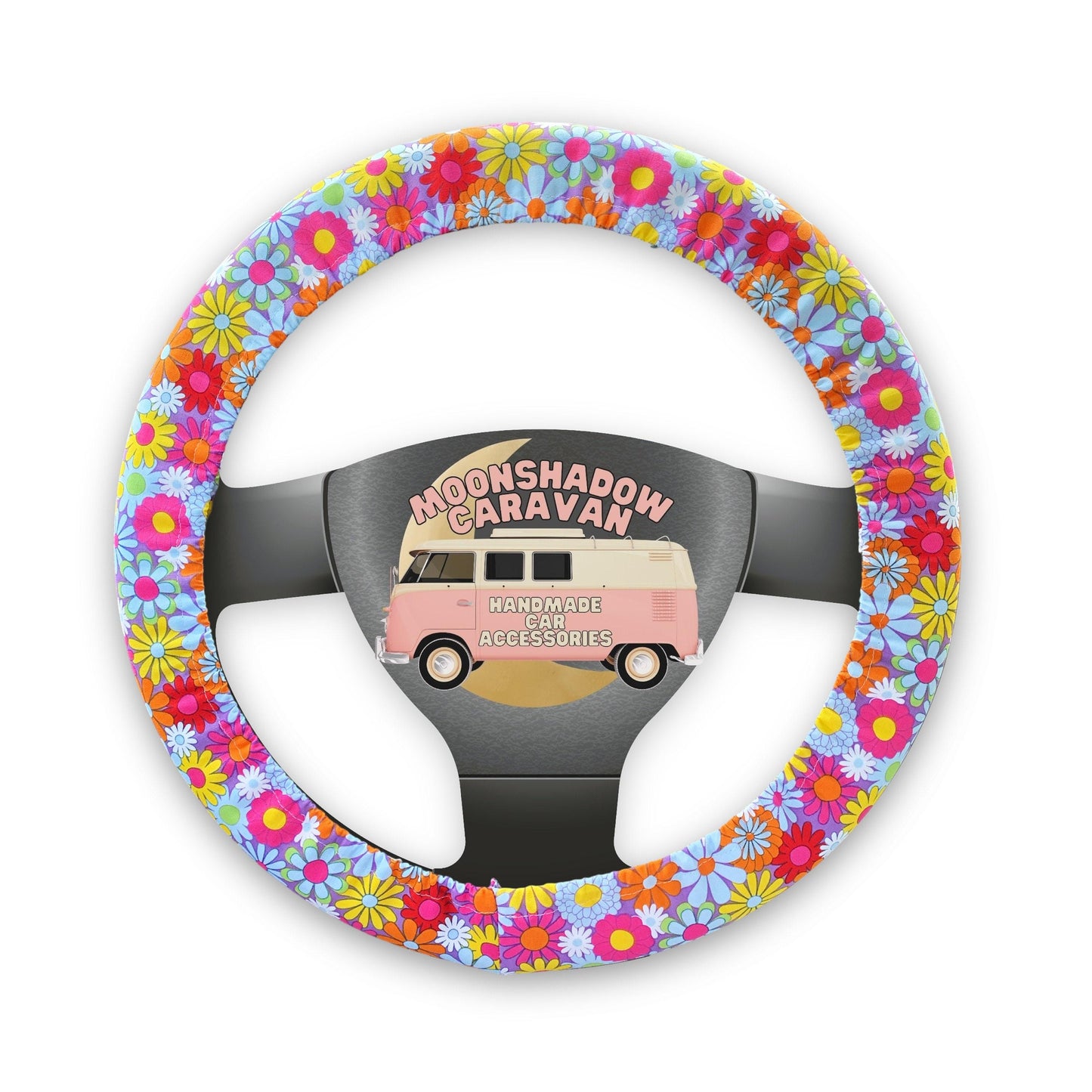 Hippie Flower Power Steering Wheel Cover