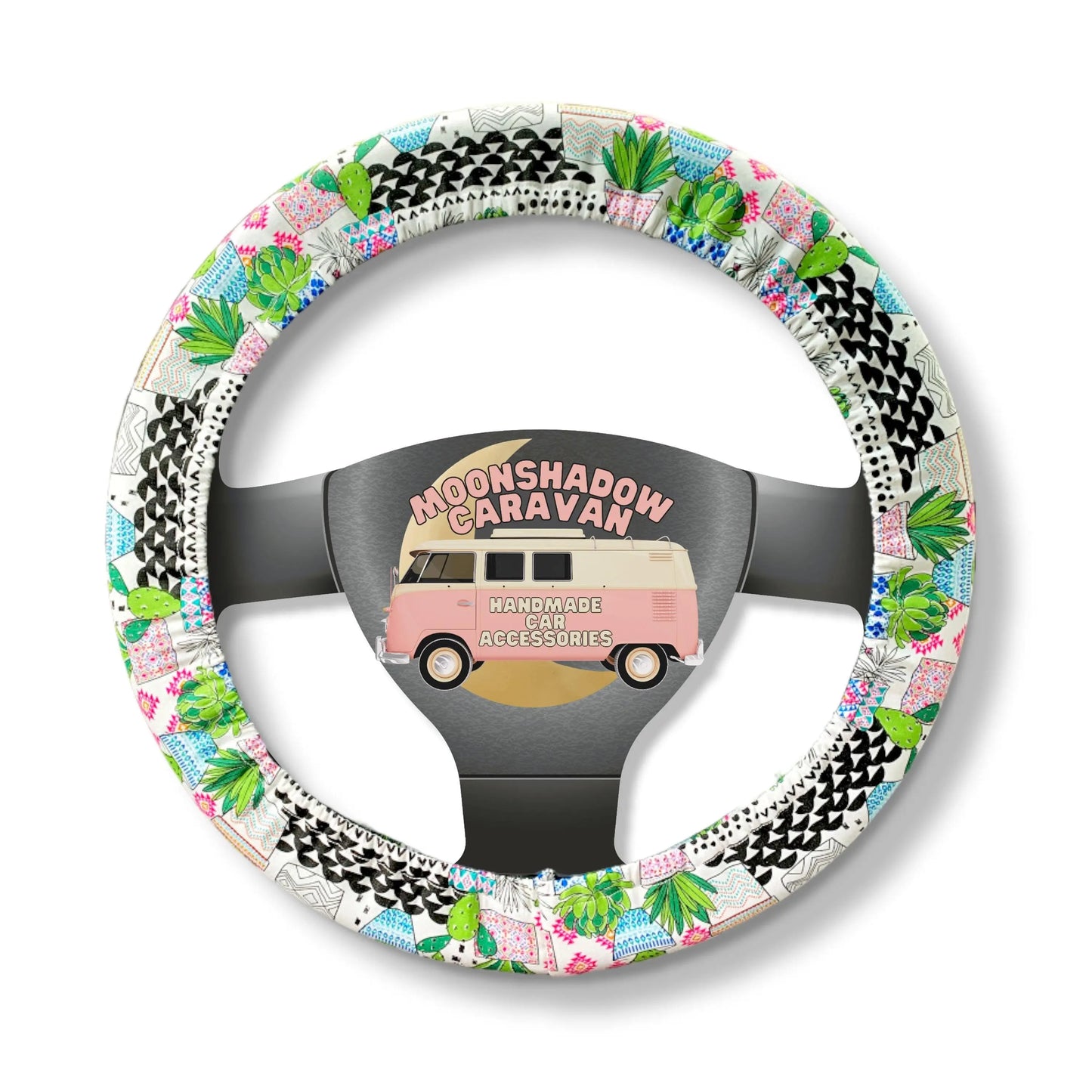 Cactus Succulent Steering Wheel Cover Moonshadow Caravan