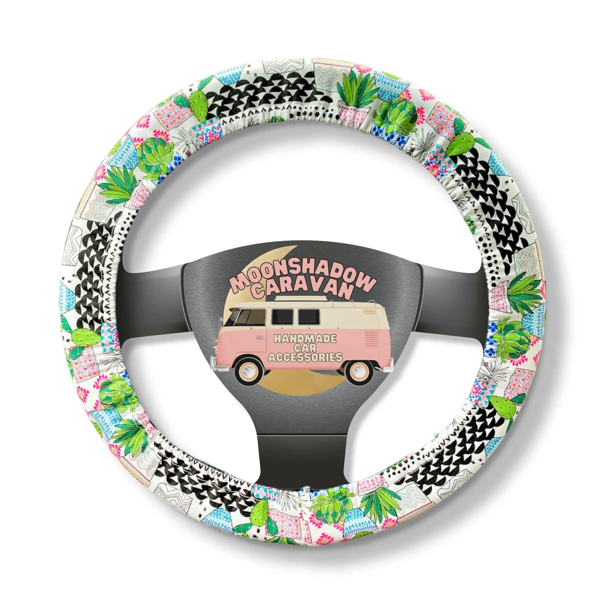 Cactus Succulent Steering Wheel Cover Moonshadow Caravan