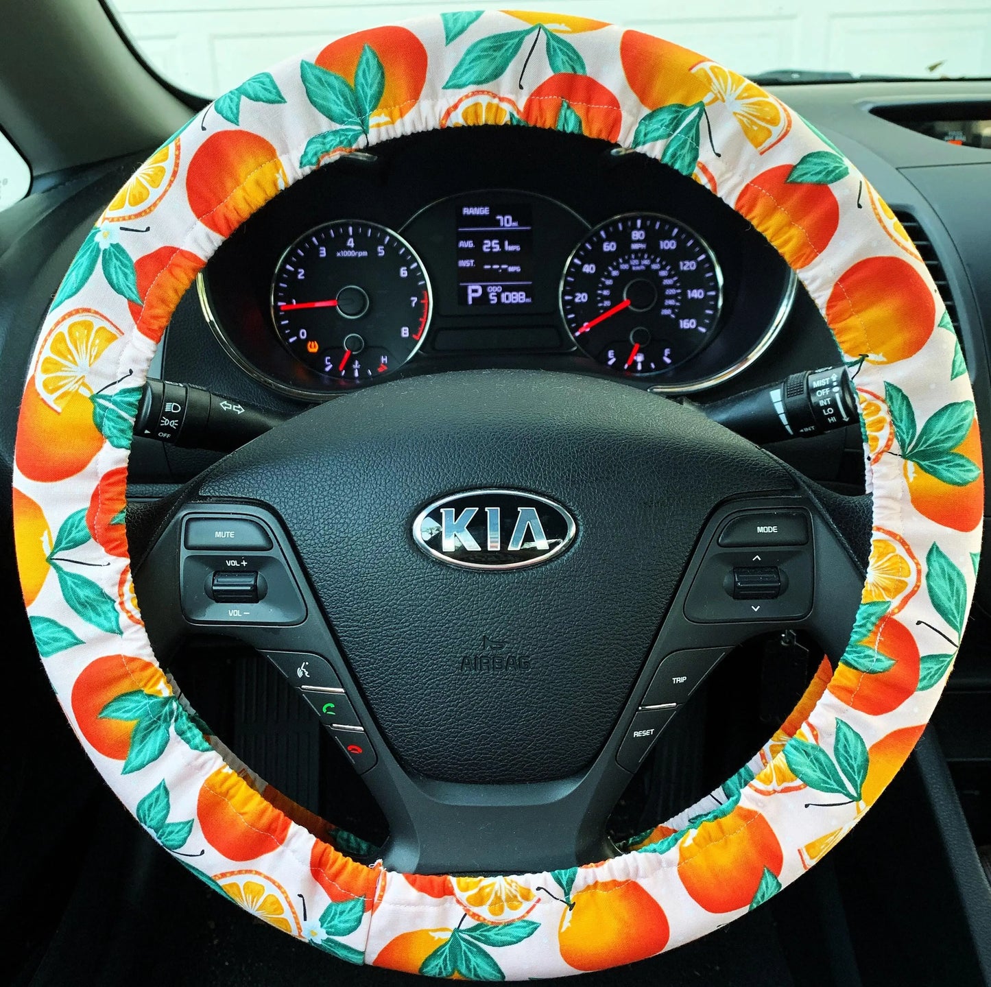 Orange Blossom Steering Wheel Cover Moonshadow Caravan
