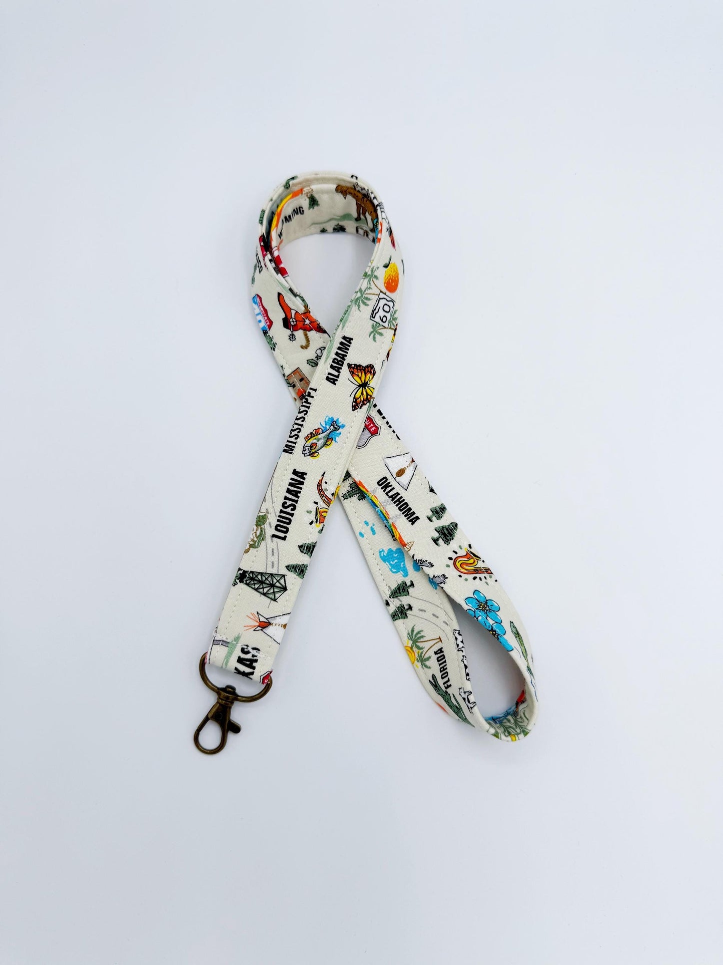 Travel States Lanyard Badge Holder