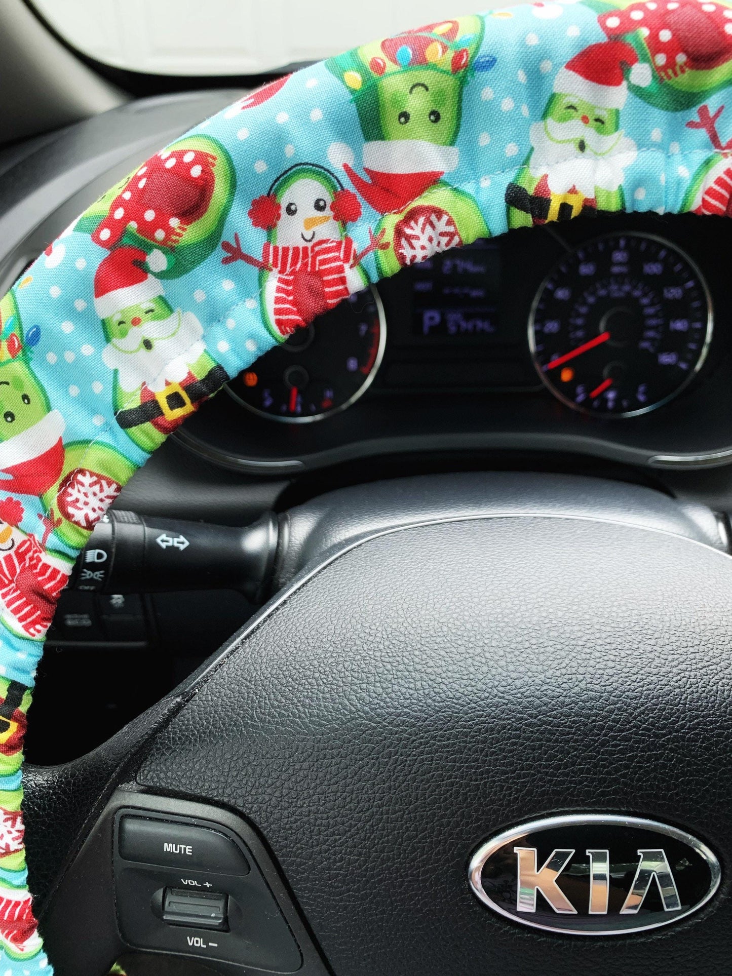 Christmas Avocado Steering Wheel Cover