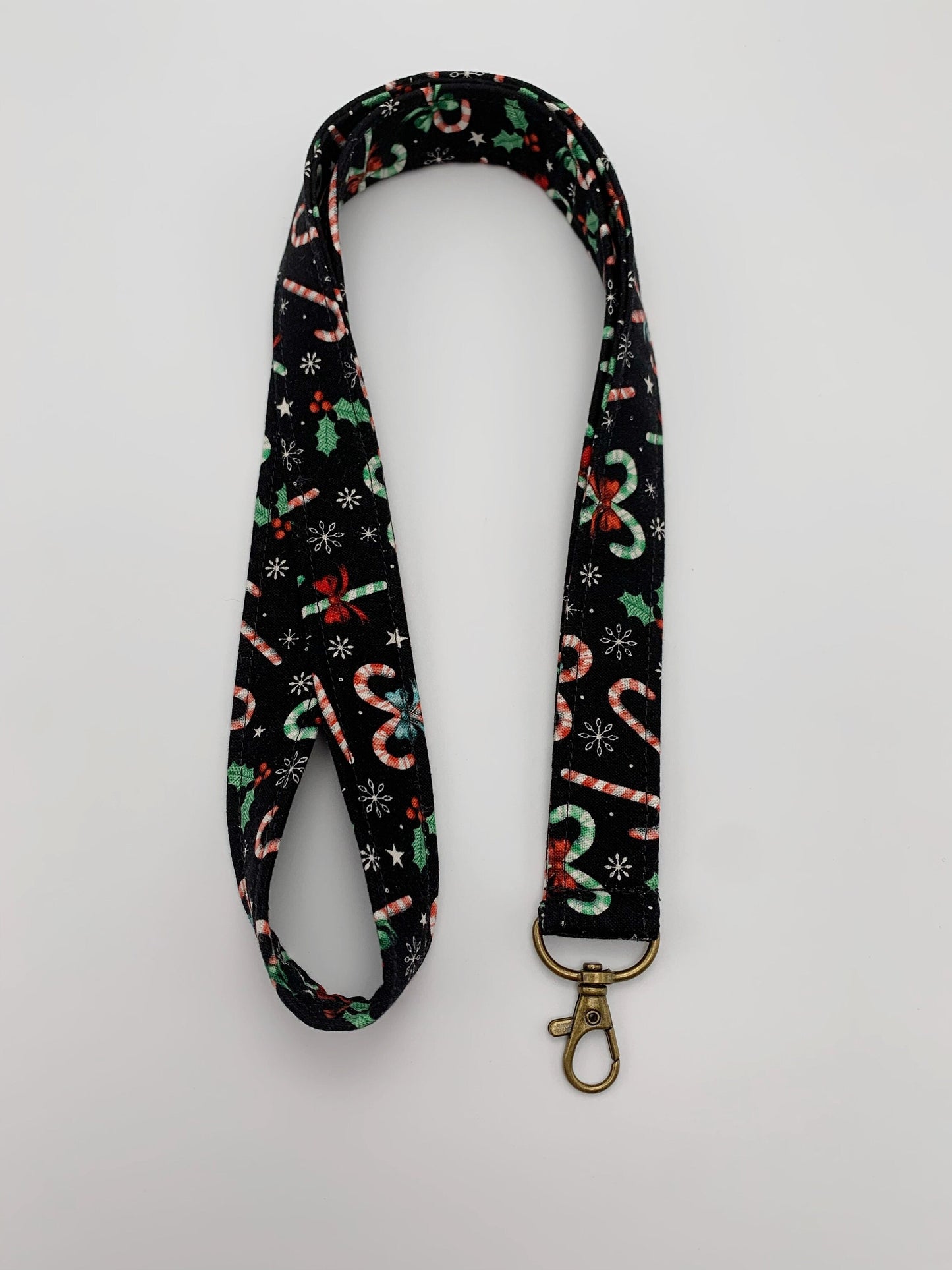 Christmas Candy Cane Lanyard Badge Holder