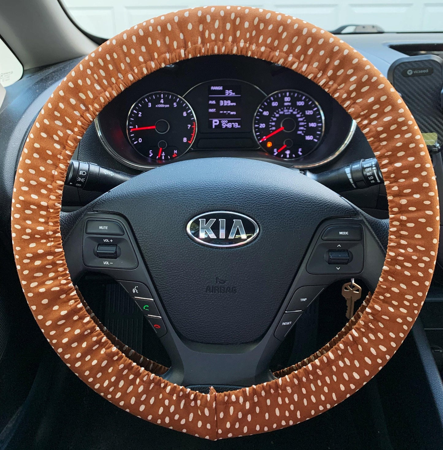 Rust Fawn Deer Steering Wheel Cover