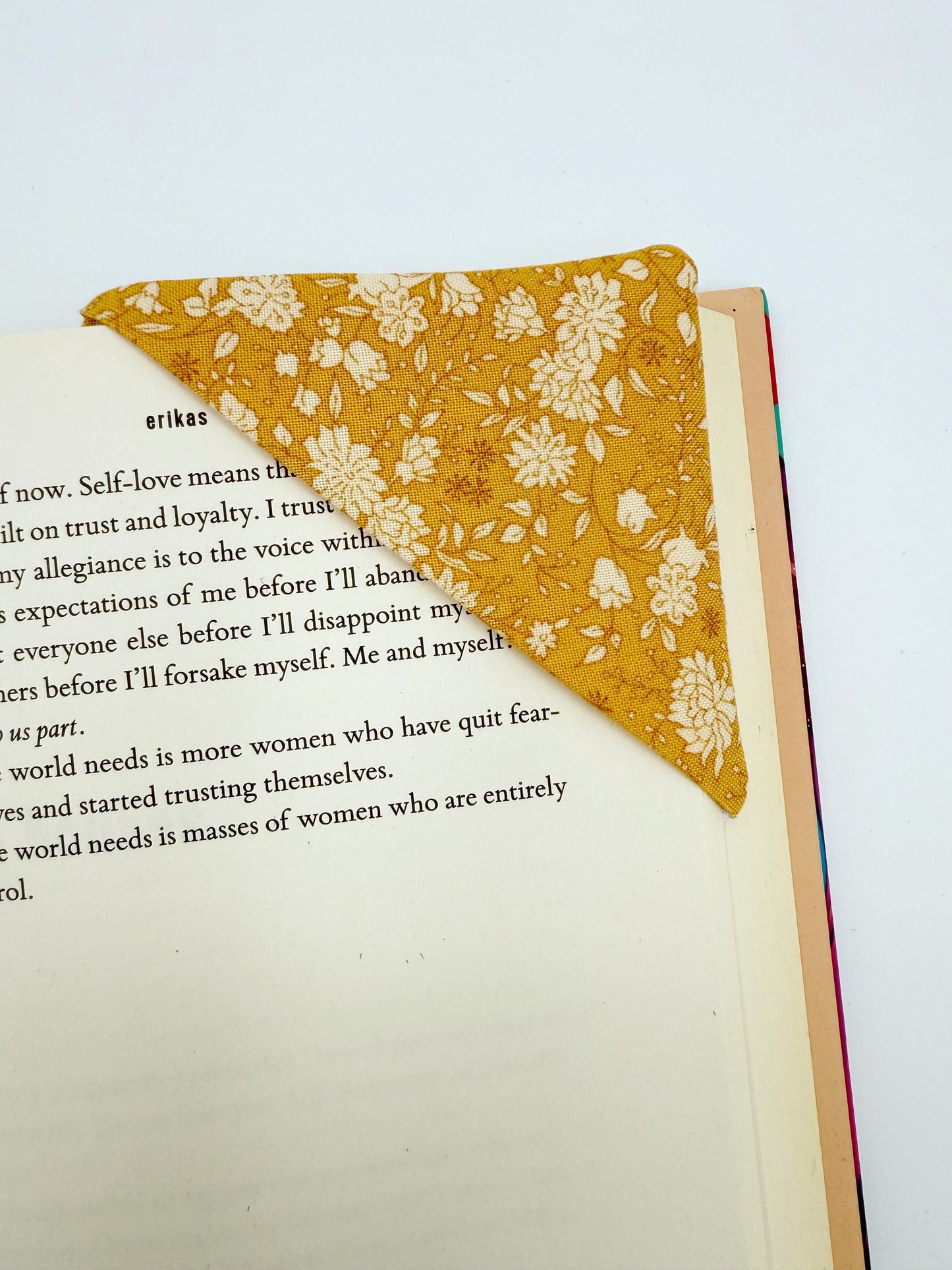 Patchwork, Mushrooms Fabric Corner Bookmarks - Set of 3